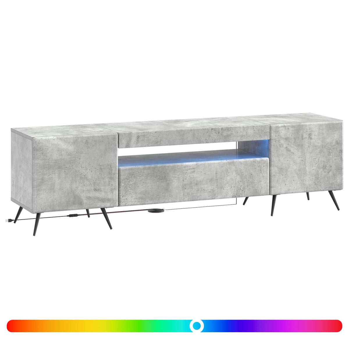 LED TV kabinet Betonska siva Konstruirano drvo