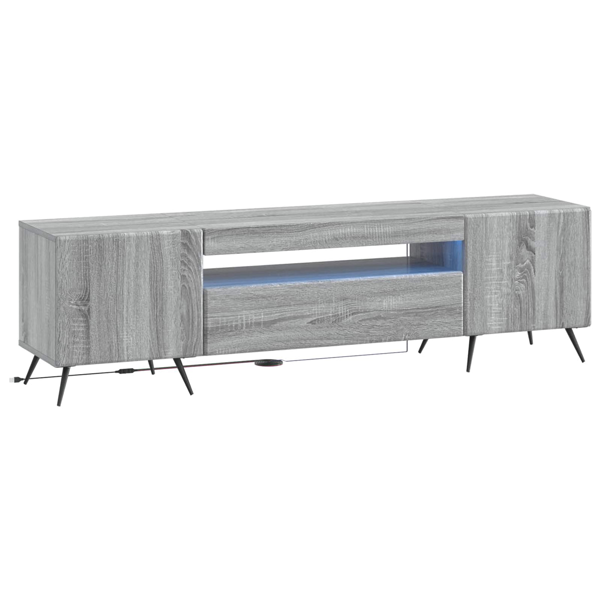 LED TV kabinet Siva Sonoma Konstruirano drvo
