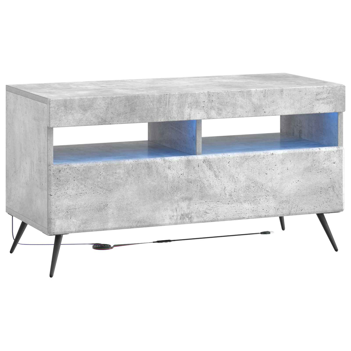LED TV kabinet Betonska siva Konstruirano drvo
