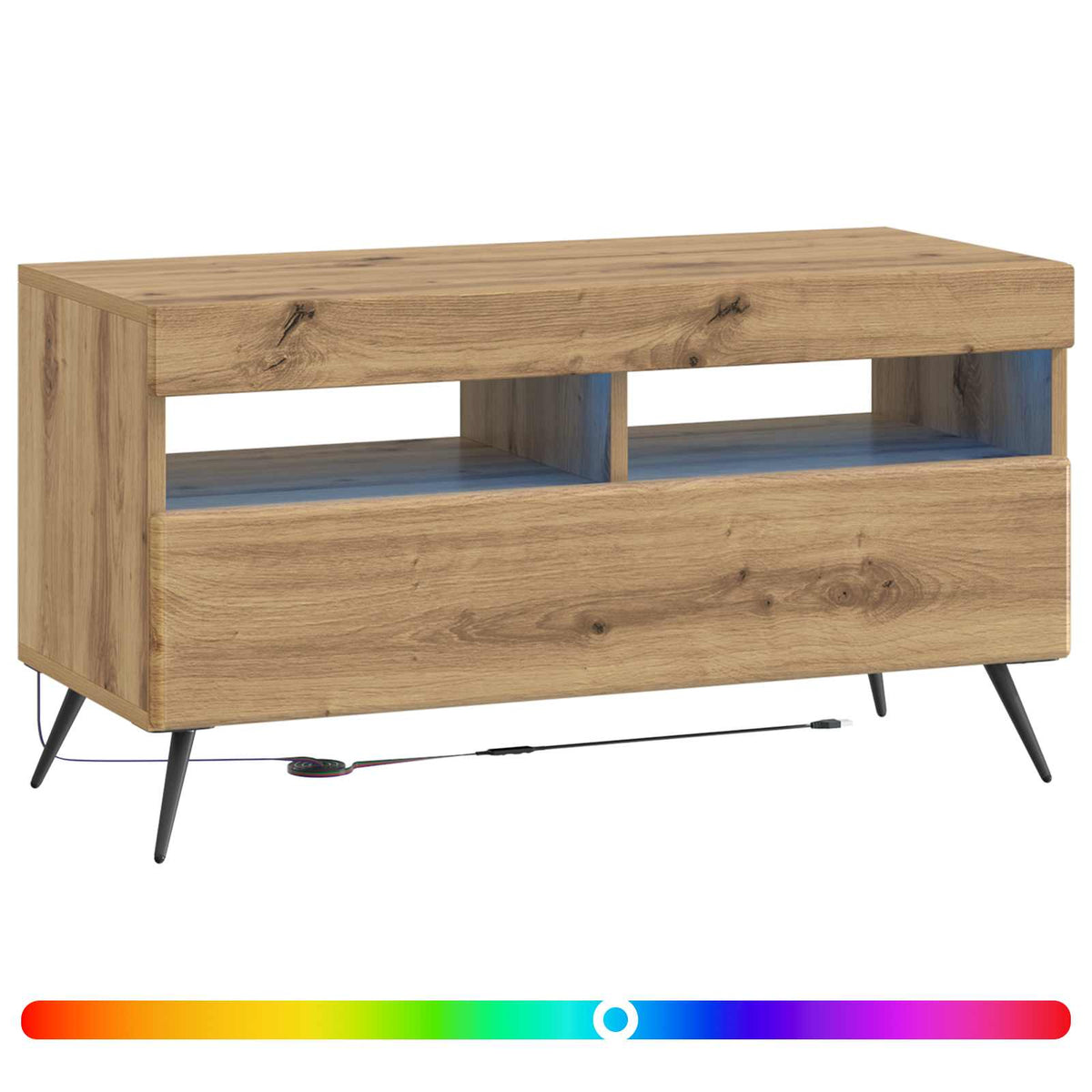 LED TV kabinet Hrast artisan Konstruirano drvo