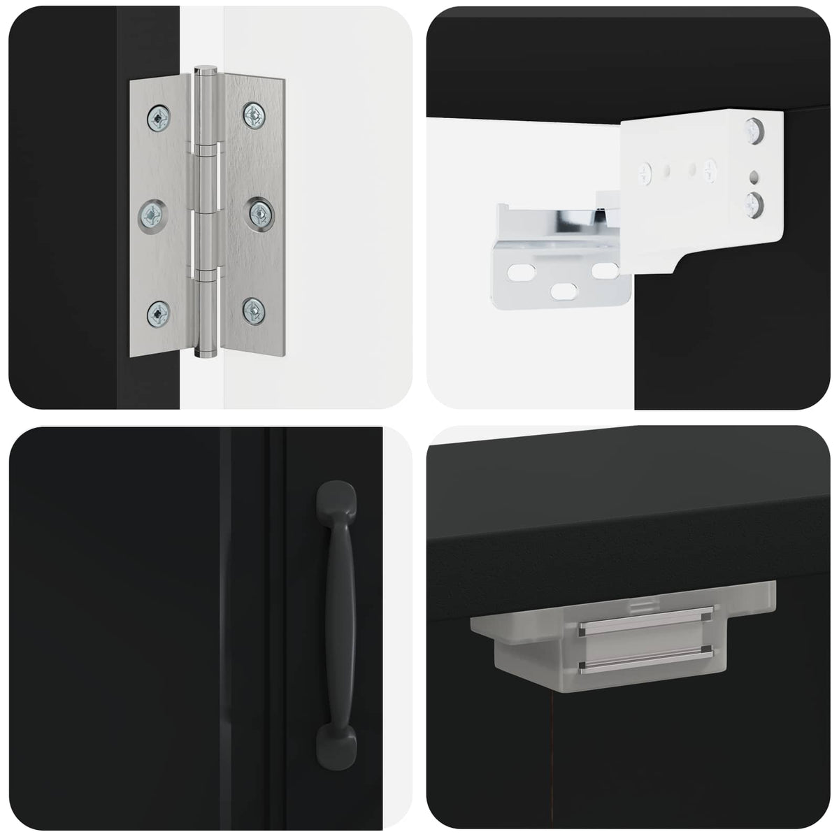 Kabinet za mete UTRECHT Crna 52,5 x 10,5 x 53,5 cm