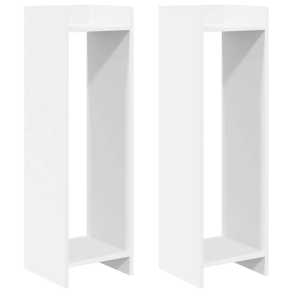 Stalak za biljke s policom 2 pcs Bijeli 30 x 30 x 100 cm