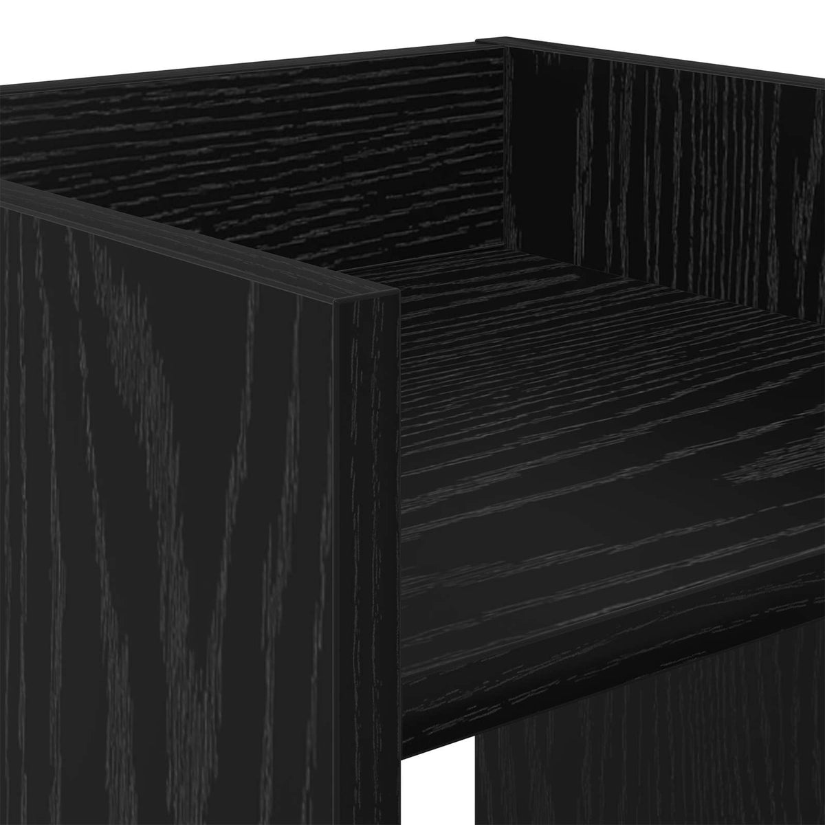 Stalak za biljke s policom 2 pcs Crni Hrast 30 x 30 x 100 cm