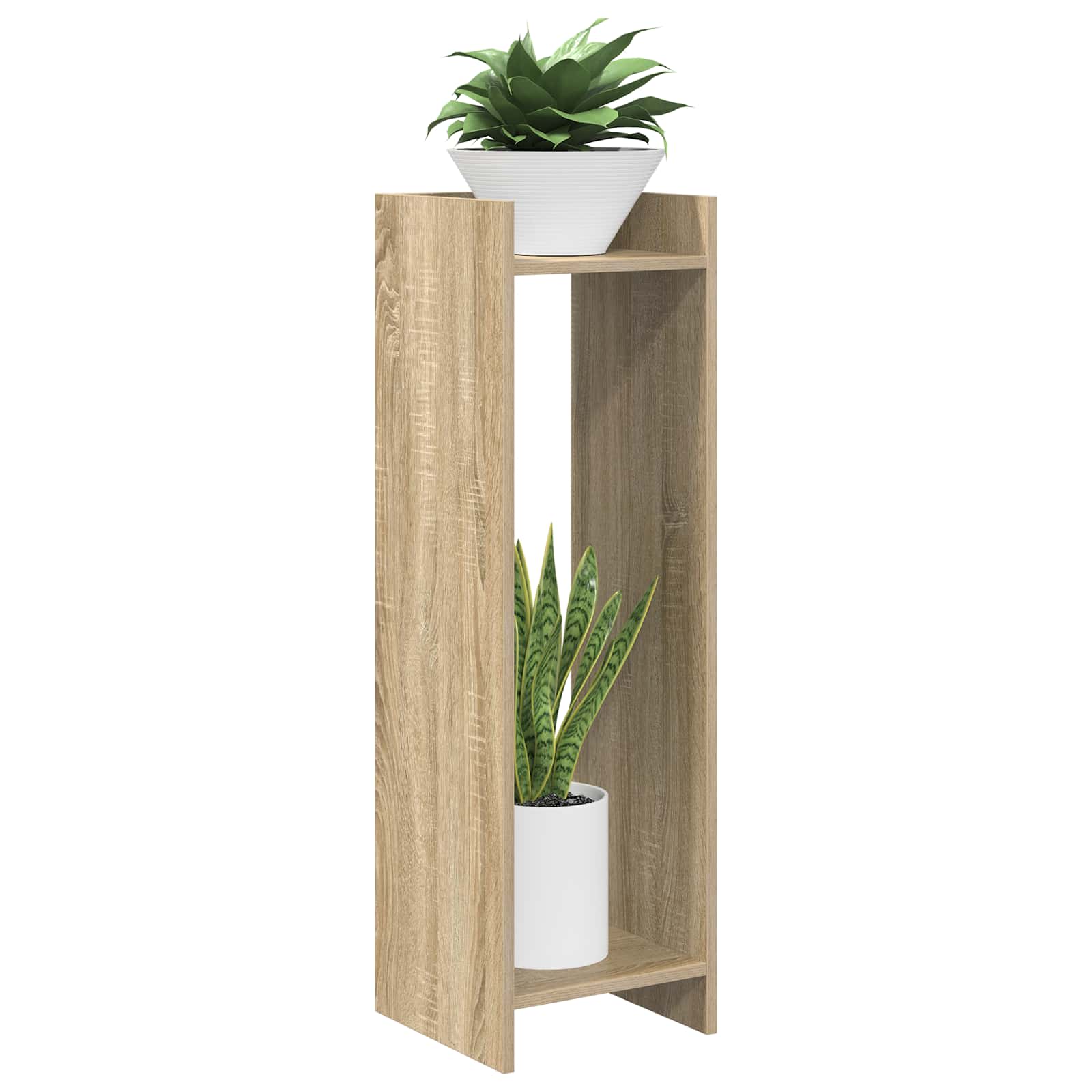 Stalak za biljke s policom Sonoma hrast 30 x 30 x 100 cm