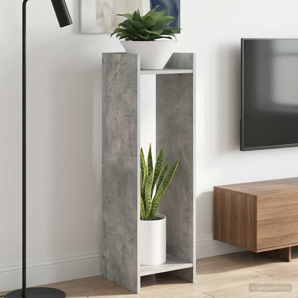 Stalak za biljke s policom 2 pcs Betonsko Siva 30 x 30 x 100 cm