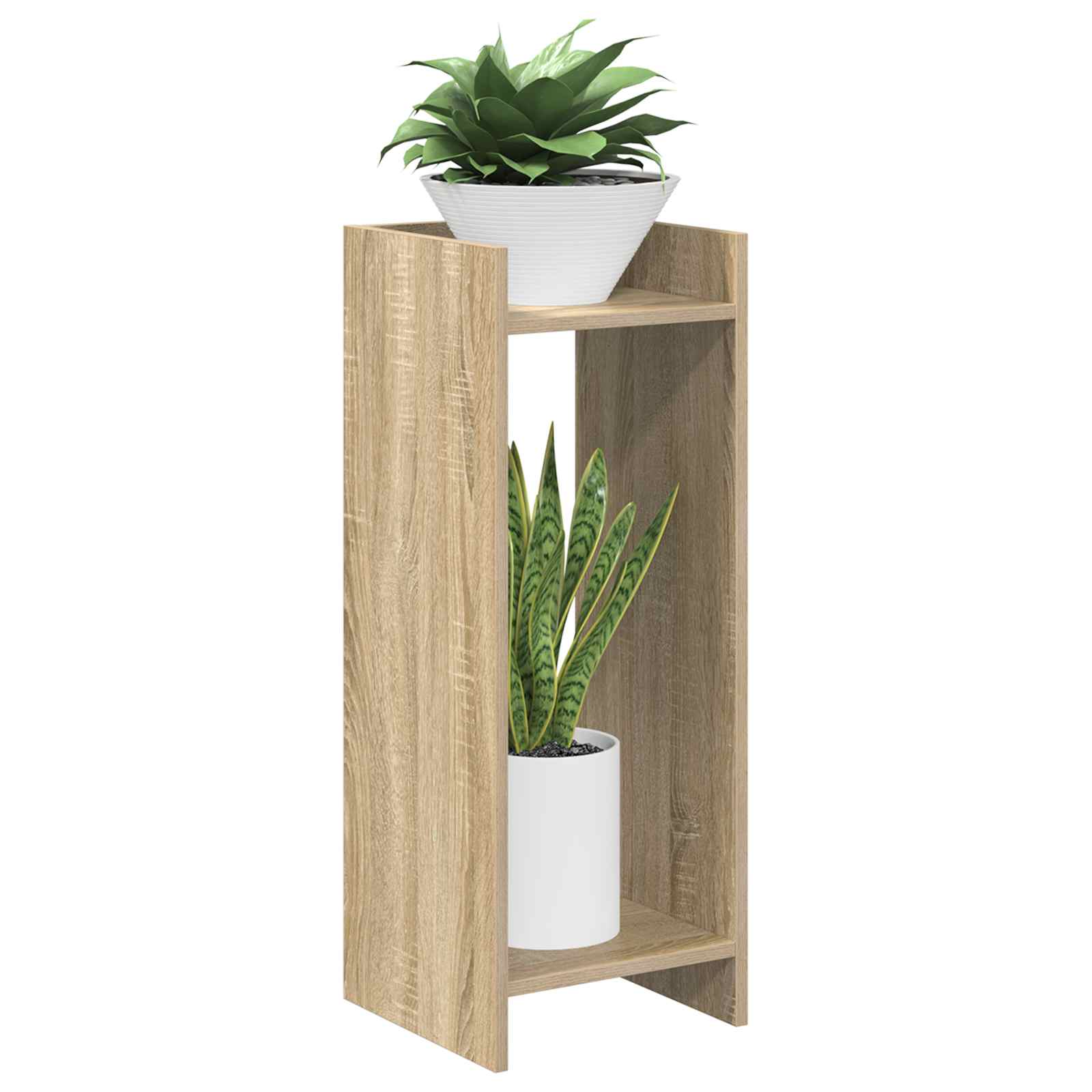 Stalak za biljke s policom Sonoma hrast 30 x 30 x 80 cm