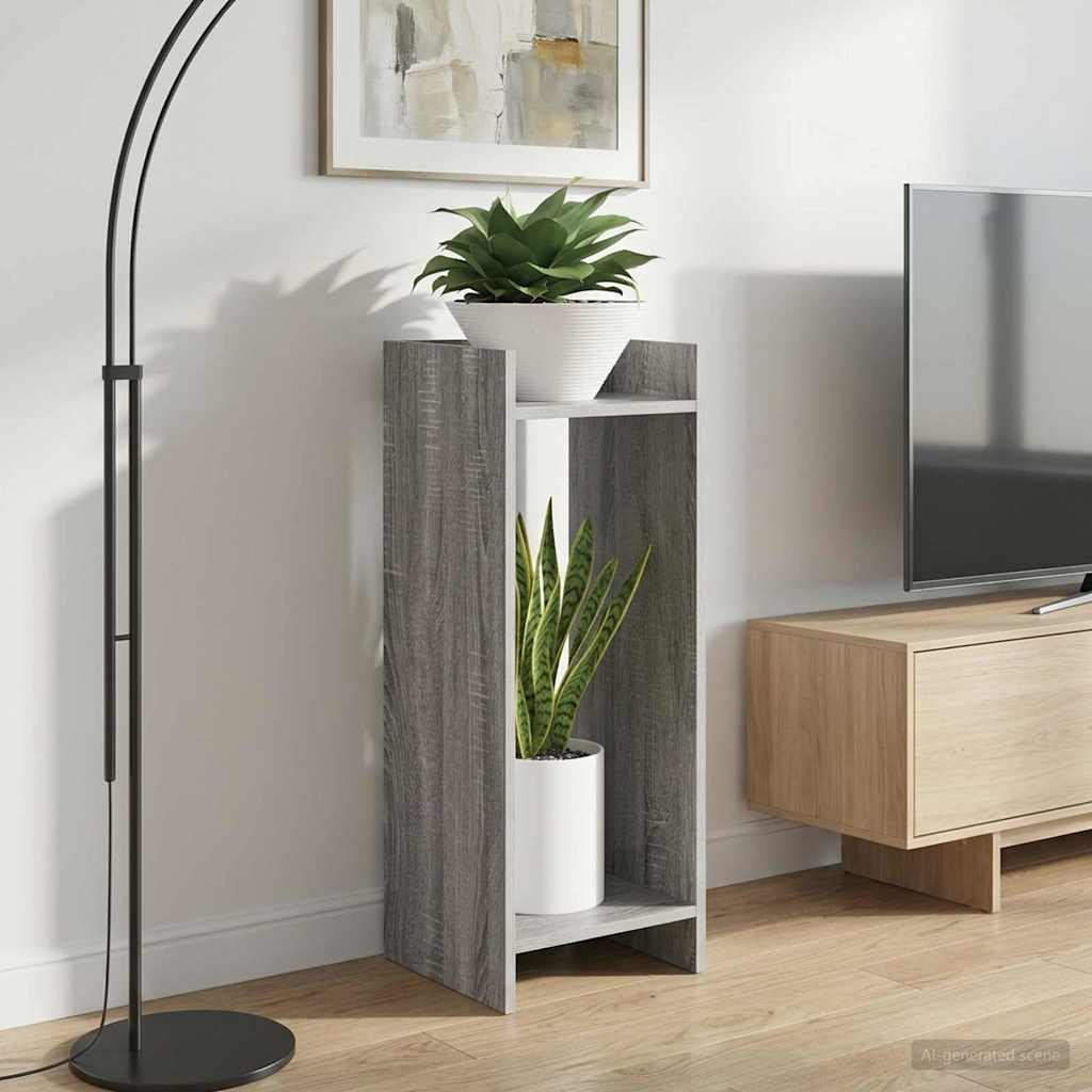 Stalak za biljke s policom Sivi Sonoma 30 x 30 x 80 cm
