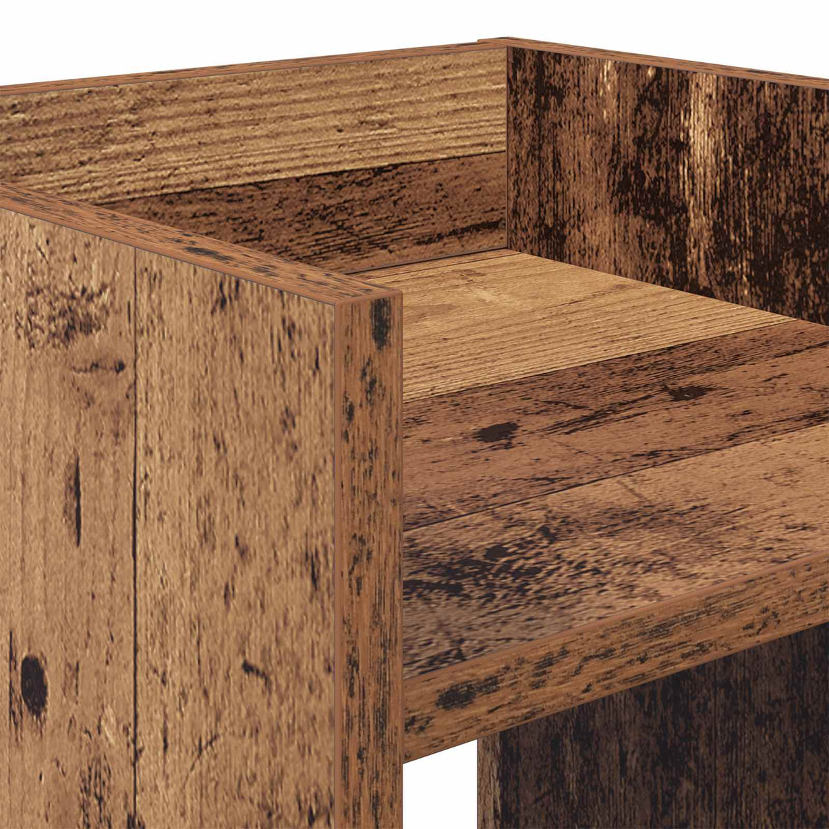 Stalak za biljke s policom 2 pcs Staro drvo 30 x 30 x 80 cm