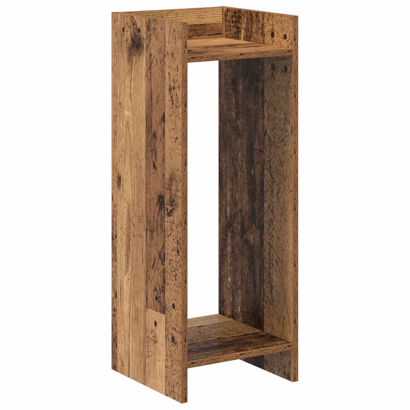 Stalak za biljke s policom 2 pcs Staro drvo 30 x 30 x 80 cm