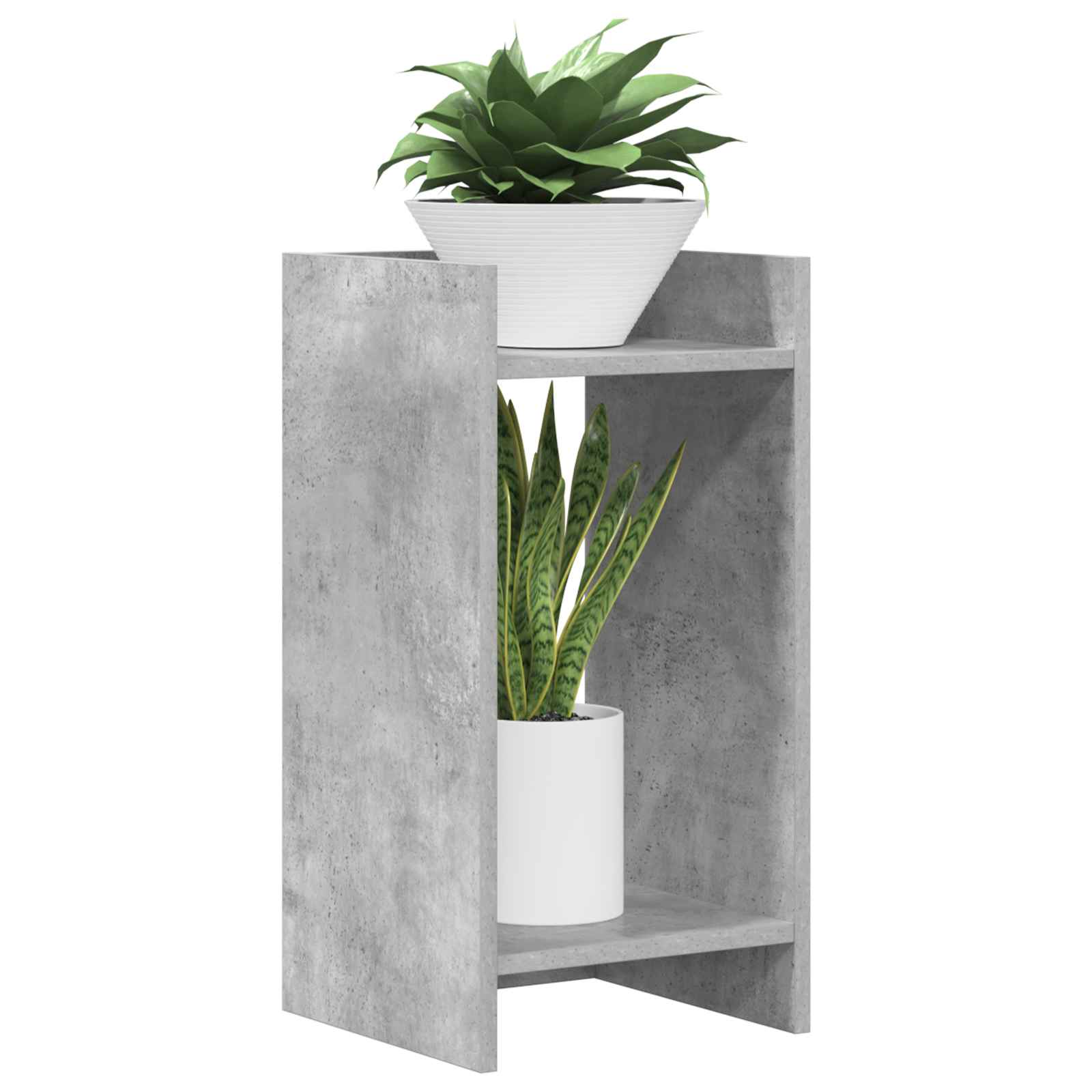 Stalak za biljke s policom Betonsko Siva 30 x 30 x 60 cm