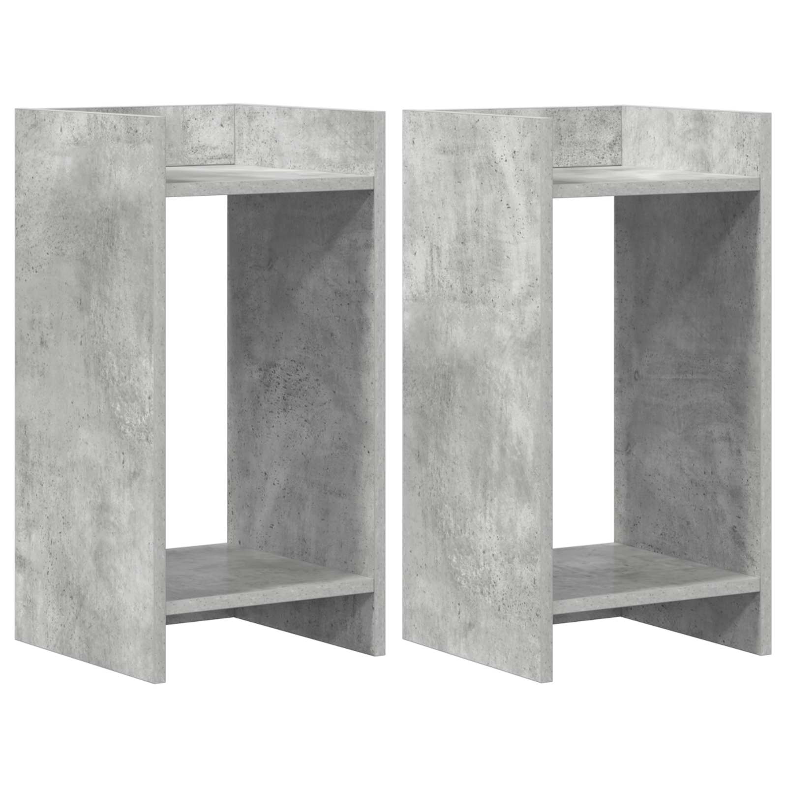 Stalak za biljke s policom 2 pcs Betonsko Siva 30 x 30 x 60 cm