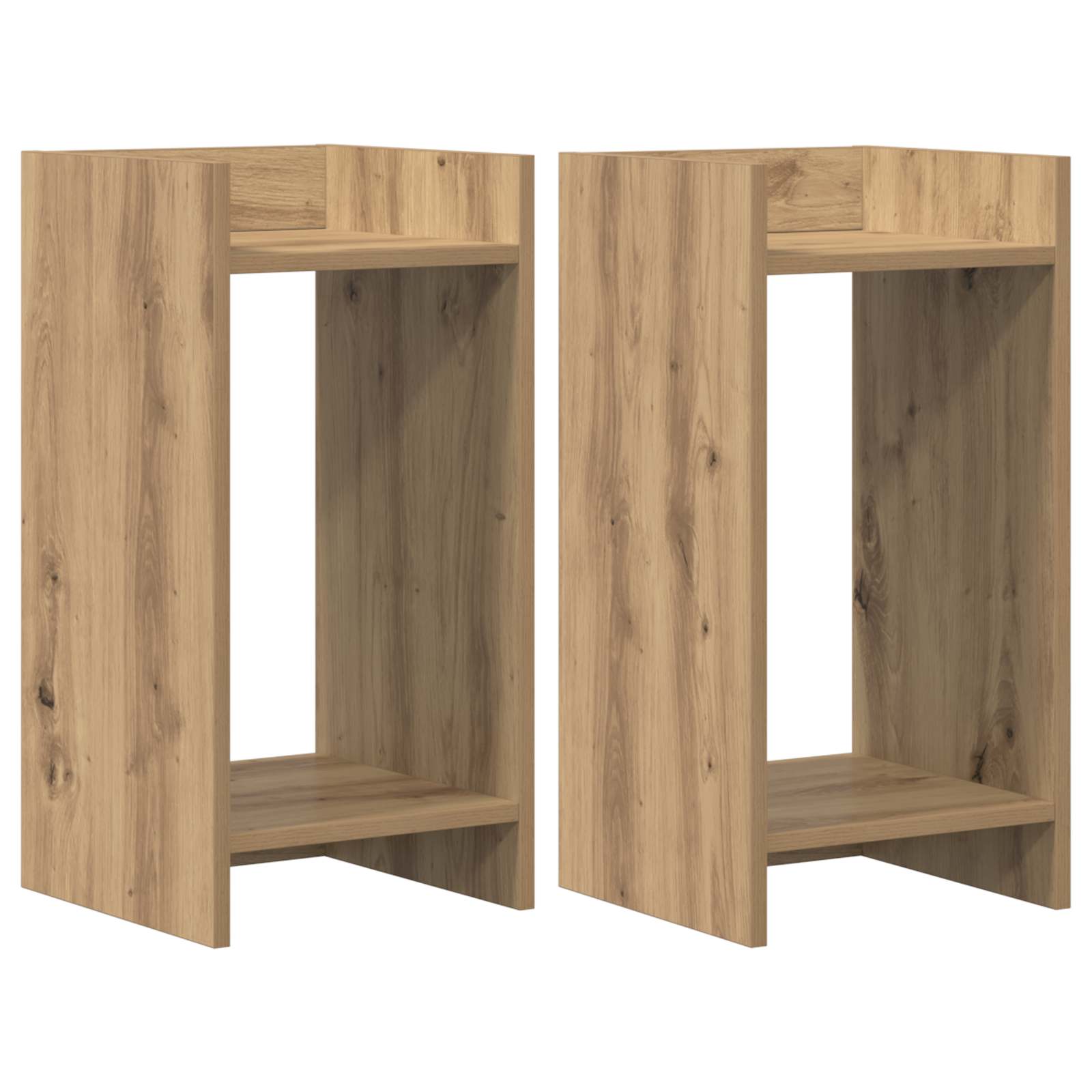 Stalak za biljke s policom 2 pcs Zanatski Hrast 30 x 30 x 60 cm