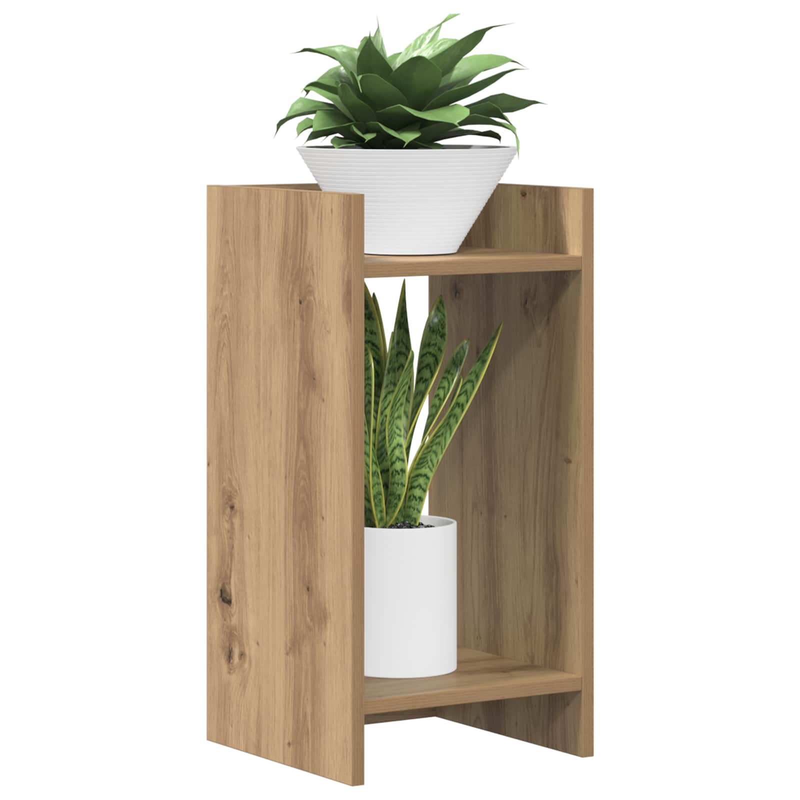 Stalak za biljke s policom 2 pcs Zanatski Hrast 30 x 30 x 60 cm