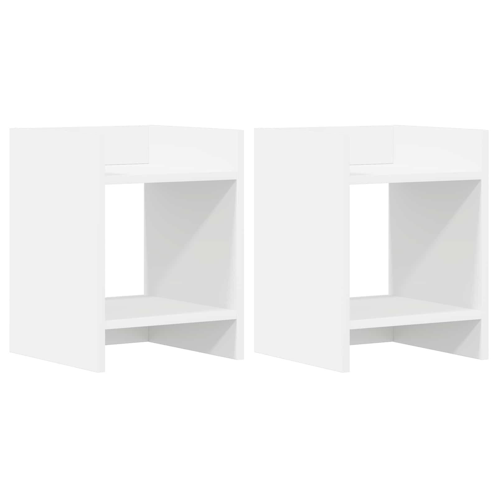 Stalak za biljke s policom 2 pcs Bijeli 30 x 30 x 40 cm