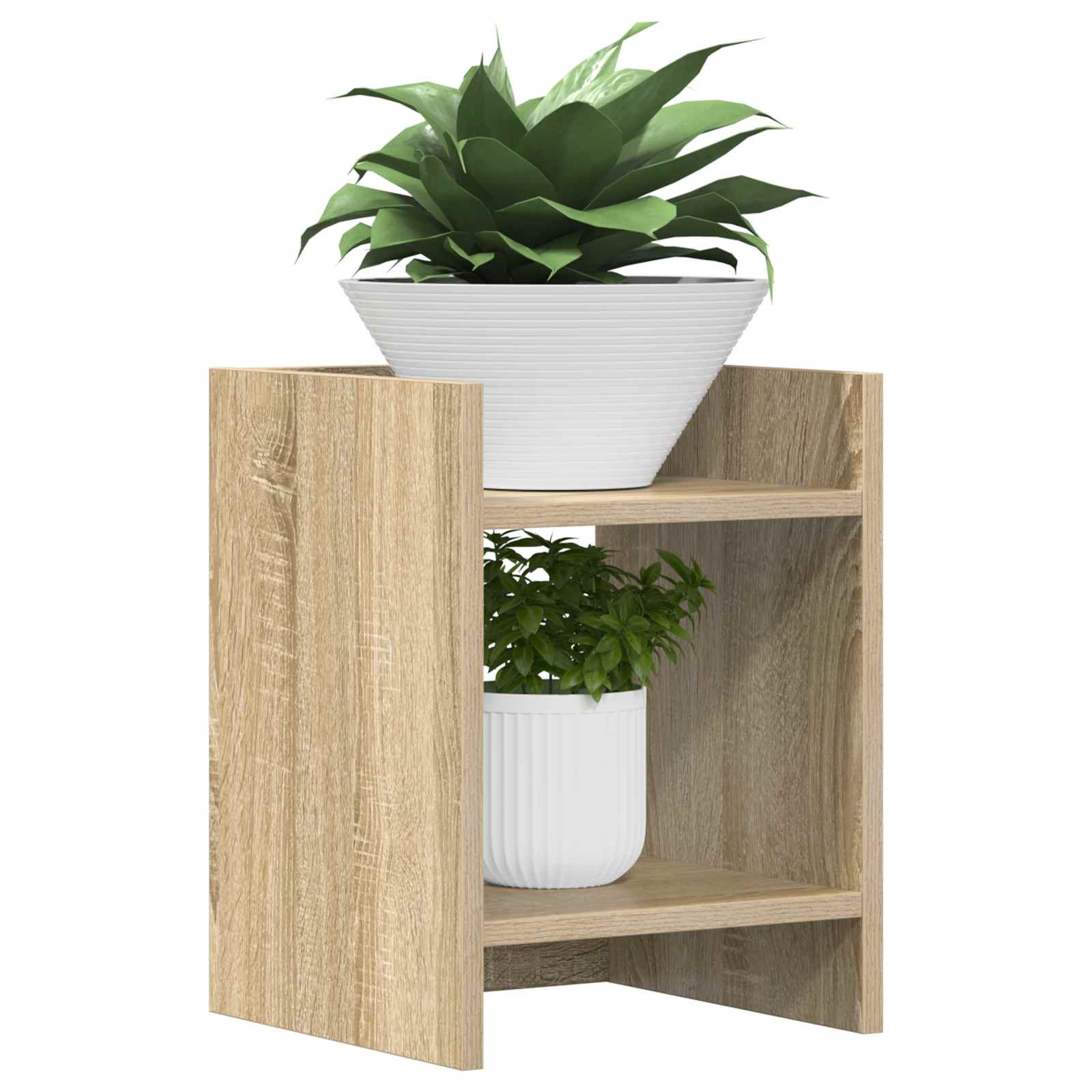 Stalak za biljke s policom 2 pcs Sonoma hrast 30 x 30 x 40 cm