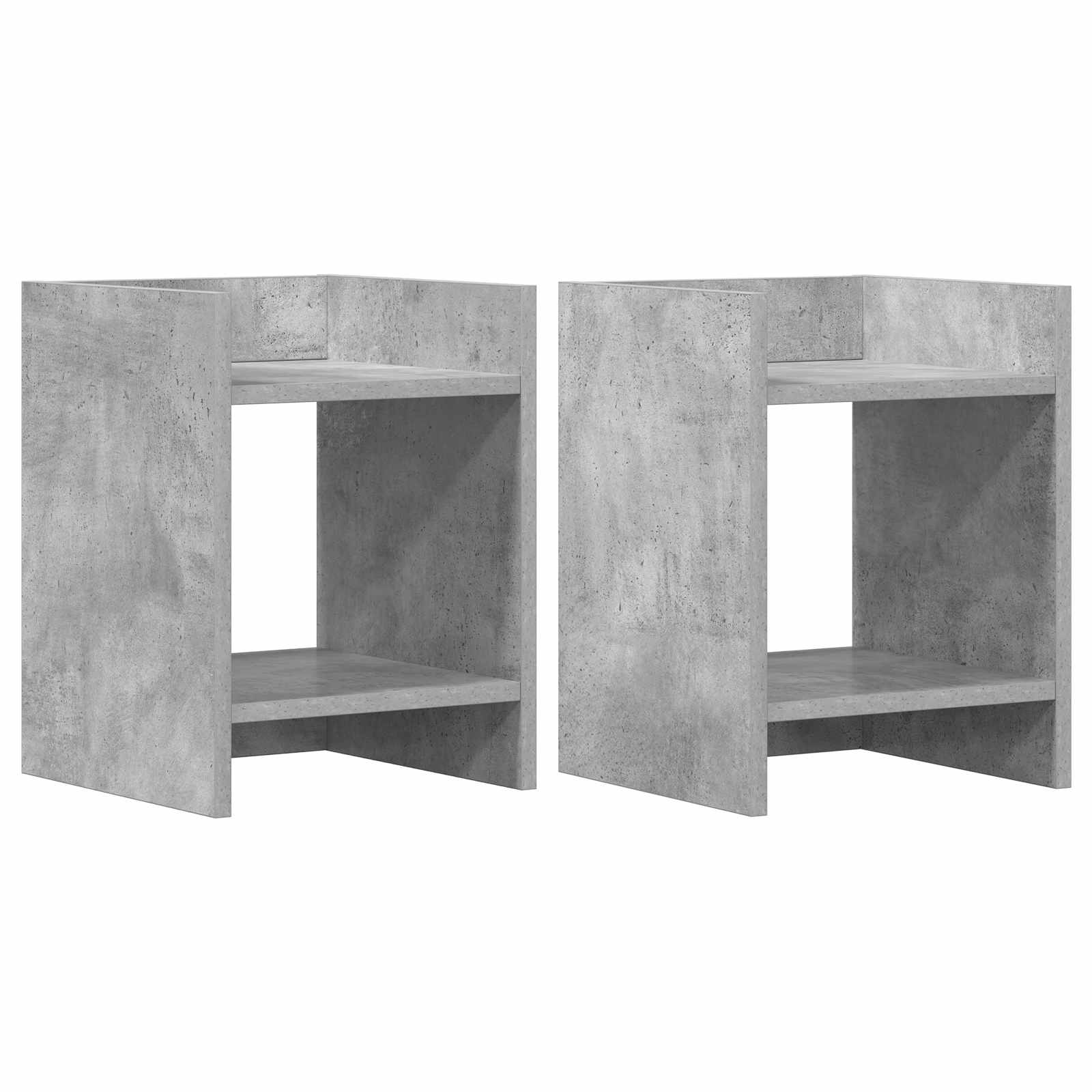 Stalak za biljke s policom 2 pcs Betonsko Siva 30 x 30 x 40 cm