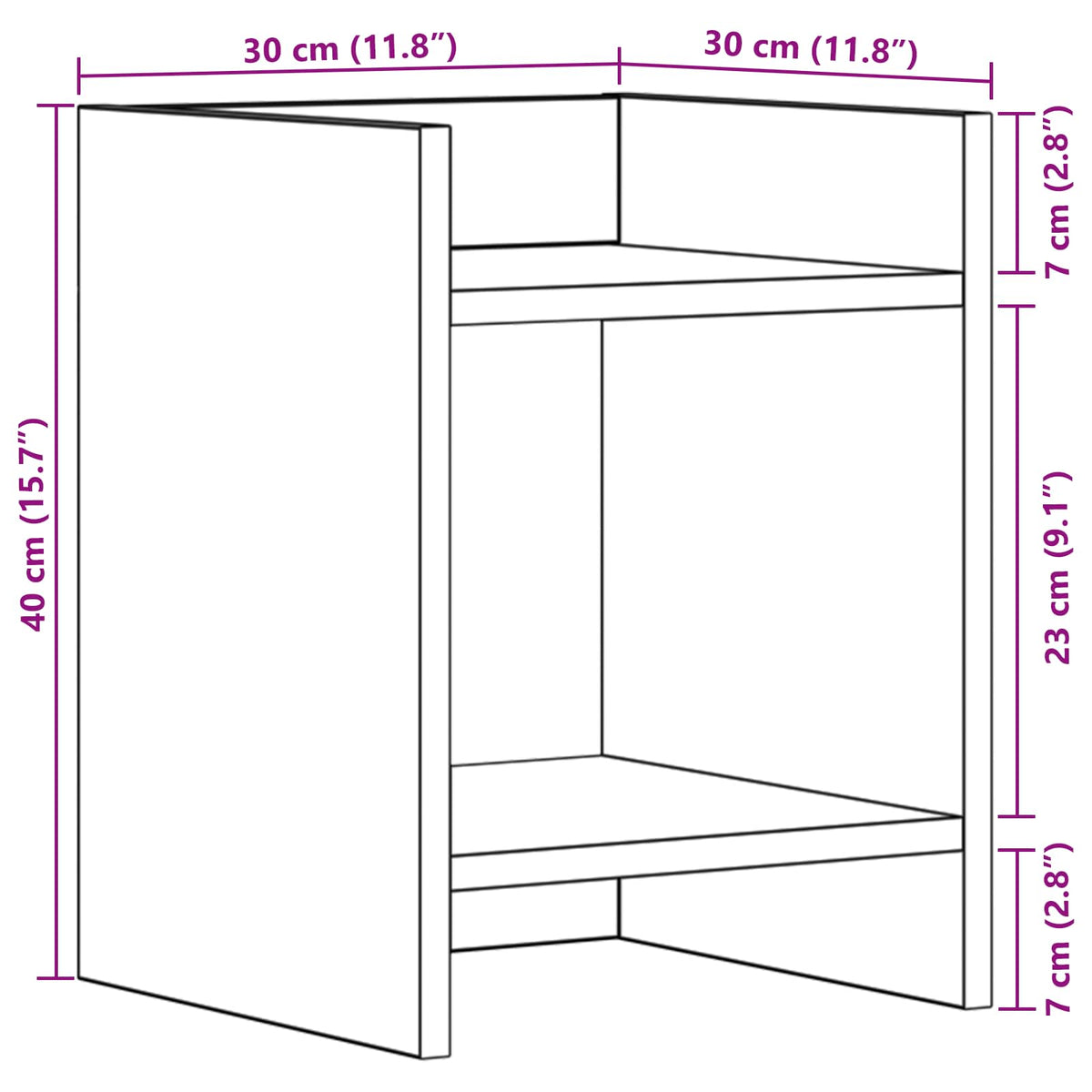 Stalak za biljke s policom 2 pcs Betonsko Siva 30 x 30 x 40 cm