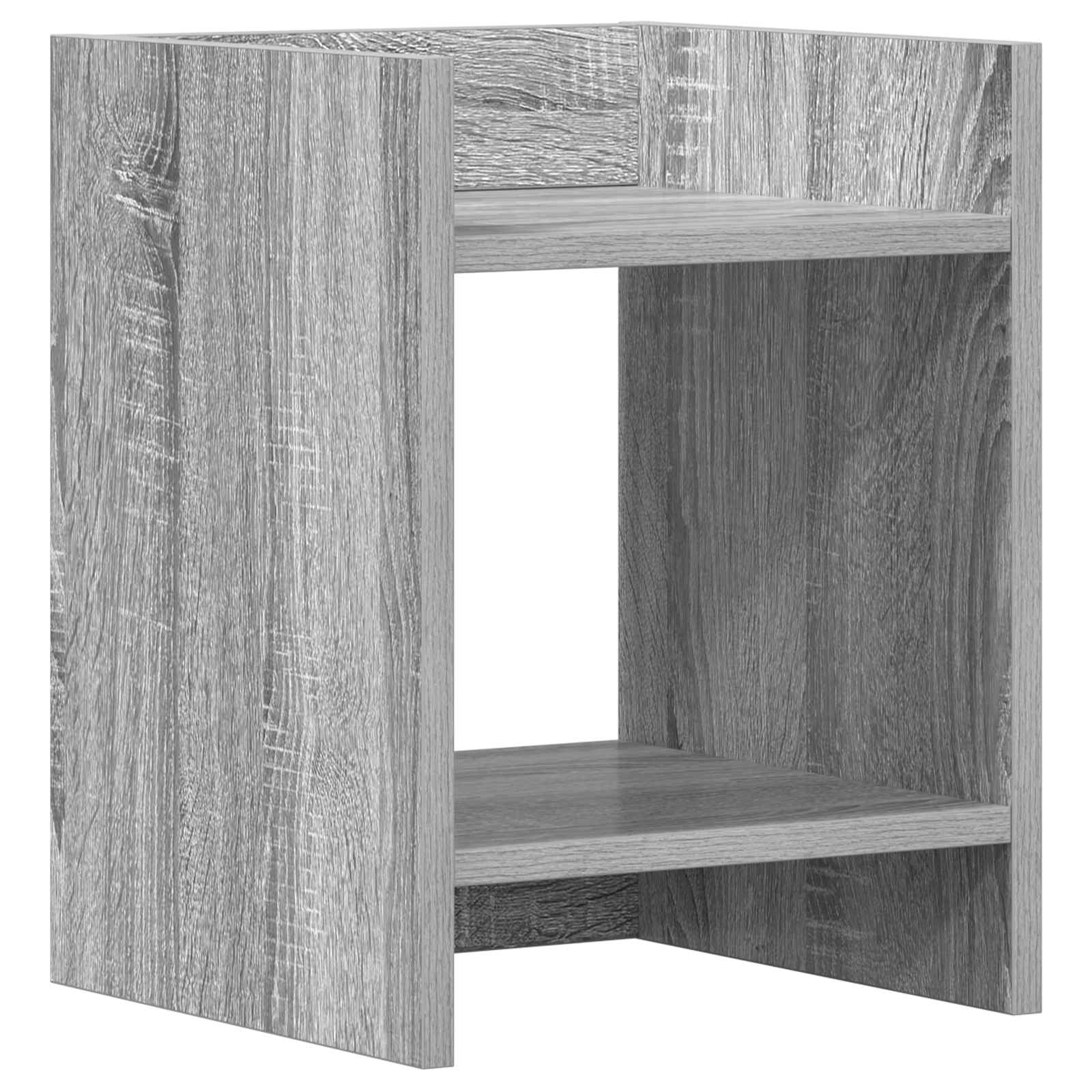 Stalak za biljke s policom 2 pcs Sivi Sonoma 30 x 30 x 40 cm