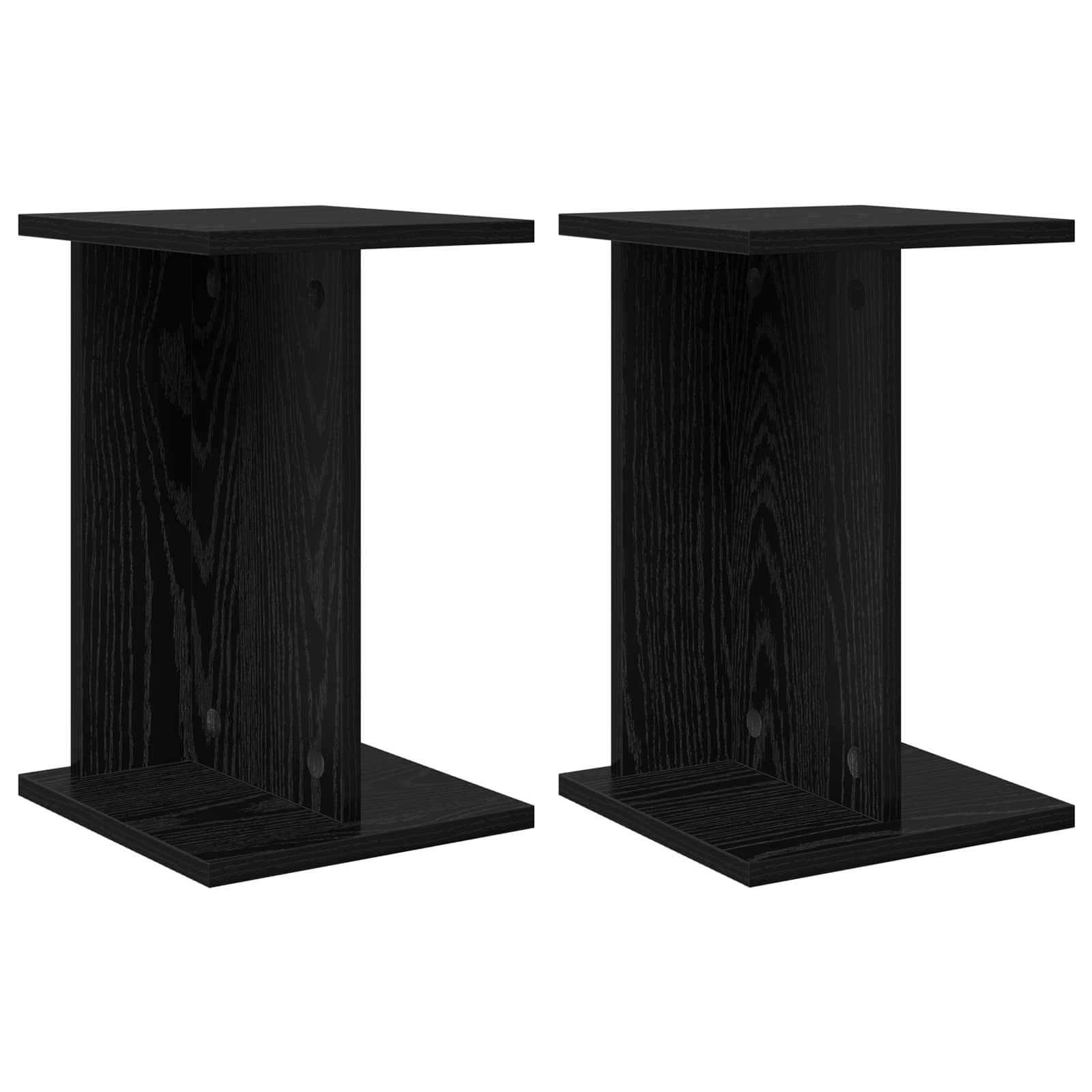 Stalak za biljke 2 pcs Crni Hrast 25 x 25,5 x 40,5 cm