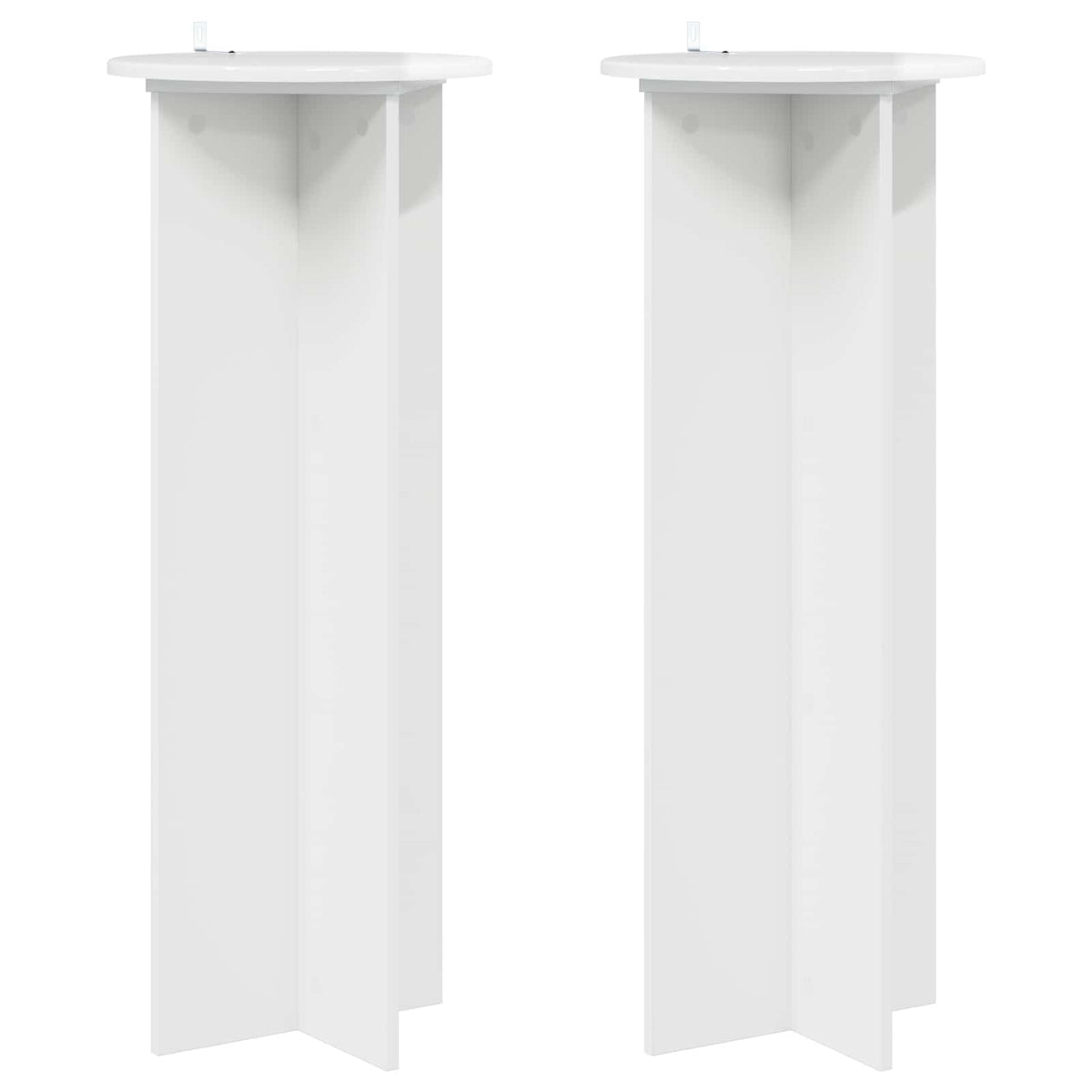 Stalak za biljke 2 pcs Bijela visokog sjaja Ø40 x 100 cm