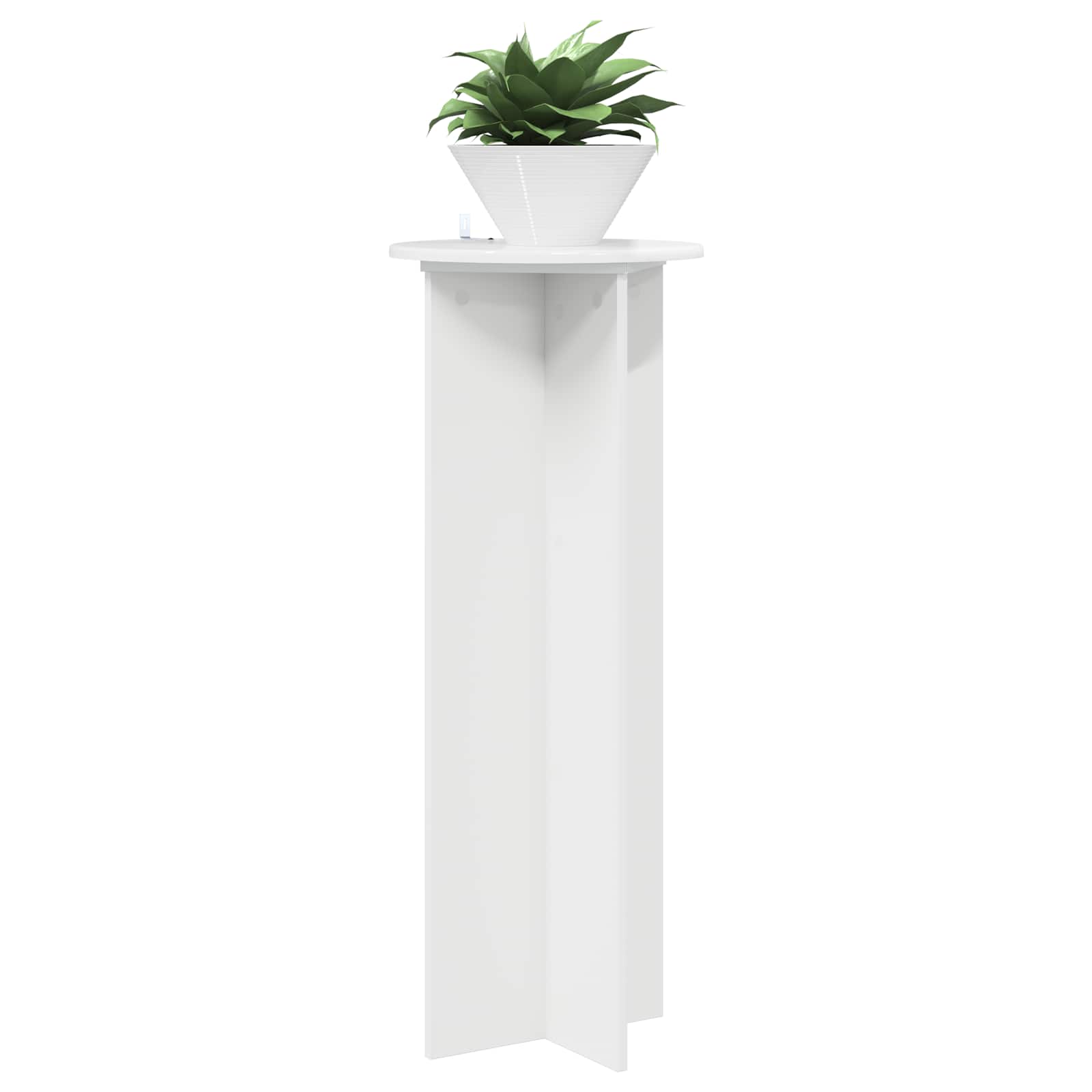 Stalak za biljke 2 pcs Bijela visokog sjaja Ø40 x 100 cm
