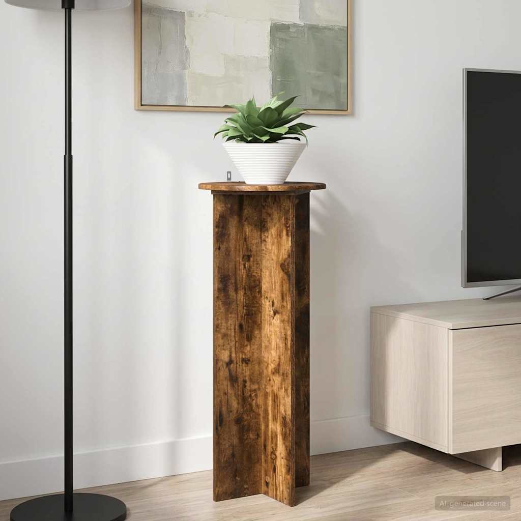 Stalak za biljke 2 pcs Dimljeni hrast Ø40 x 100 cm