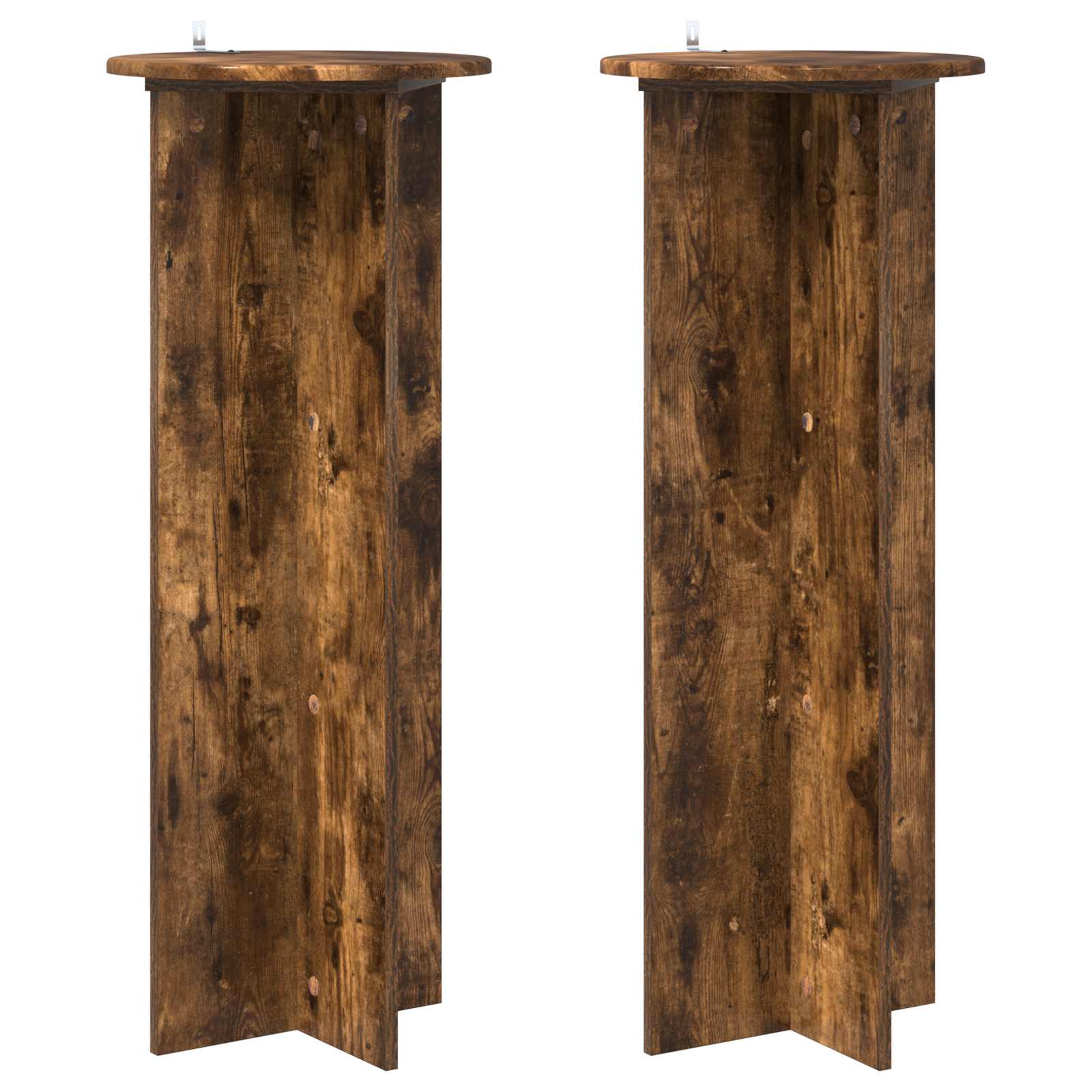 Stalak za biljke 2 pcs Dimljeni hrast Ø40 x 100 cm