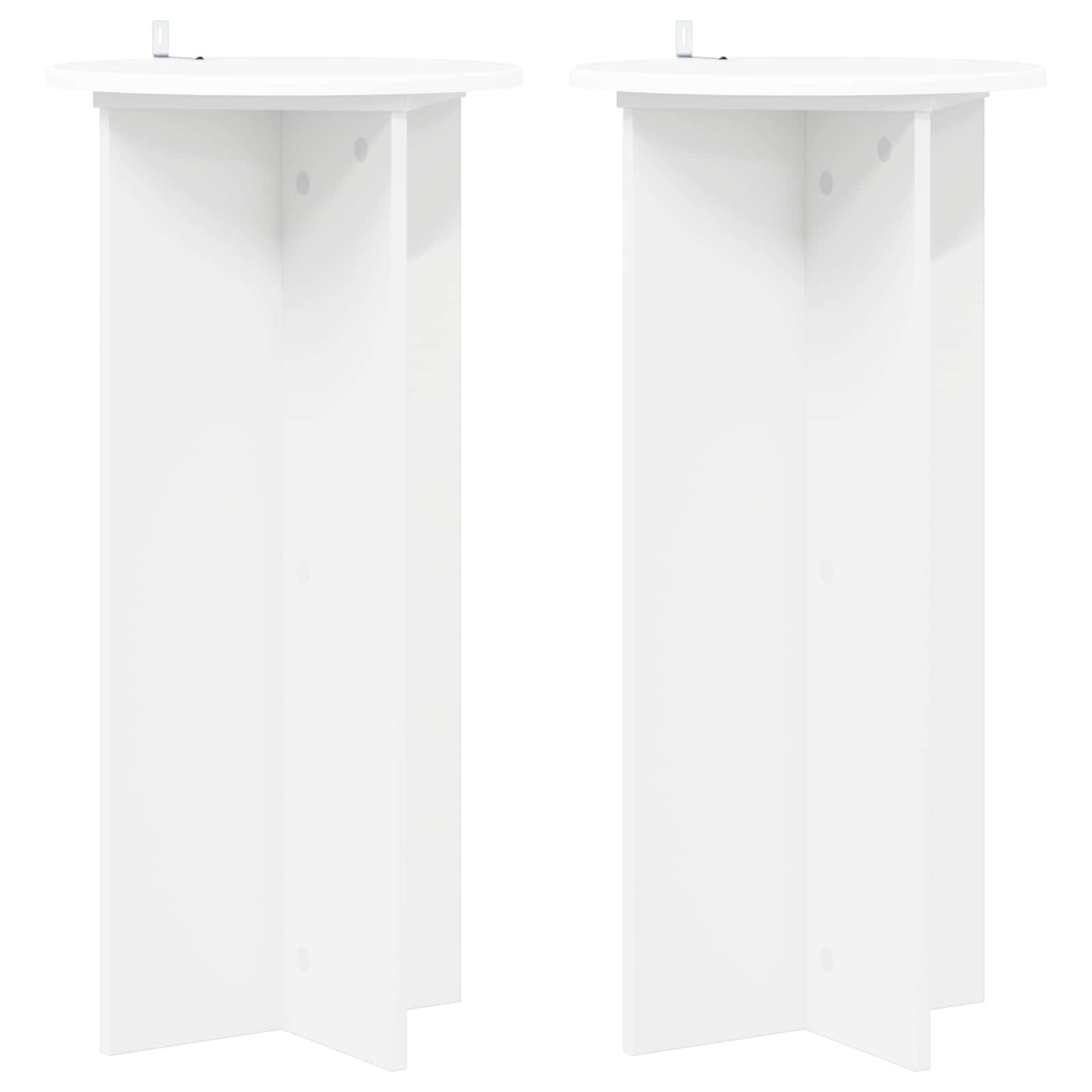 Stalak za biljke 2 pcs Bijela Ø40 x 80 cm Konstruirano drvo