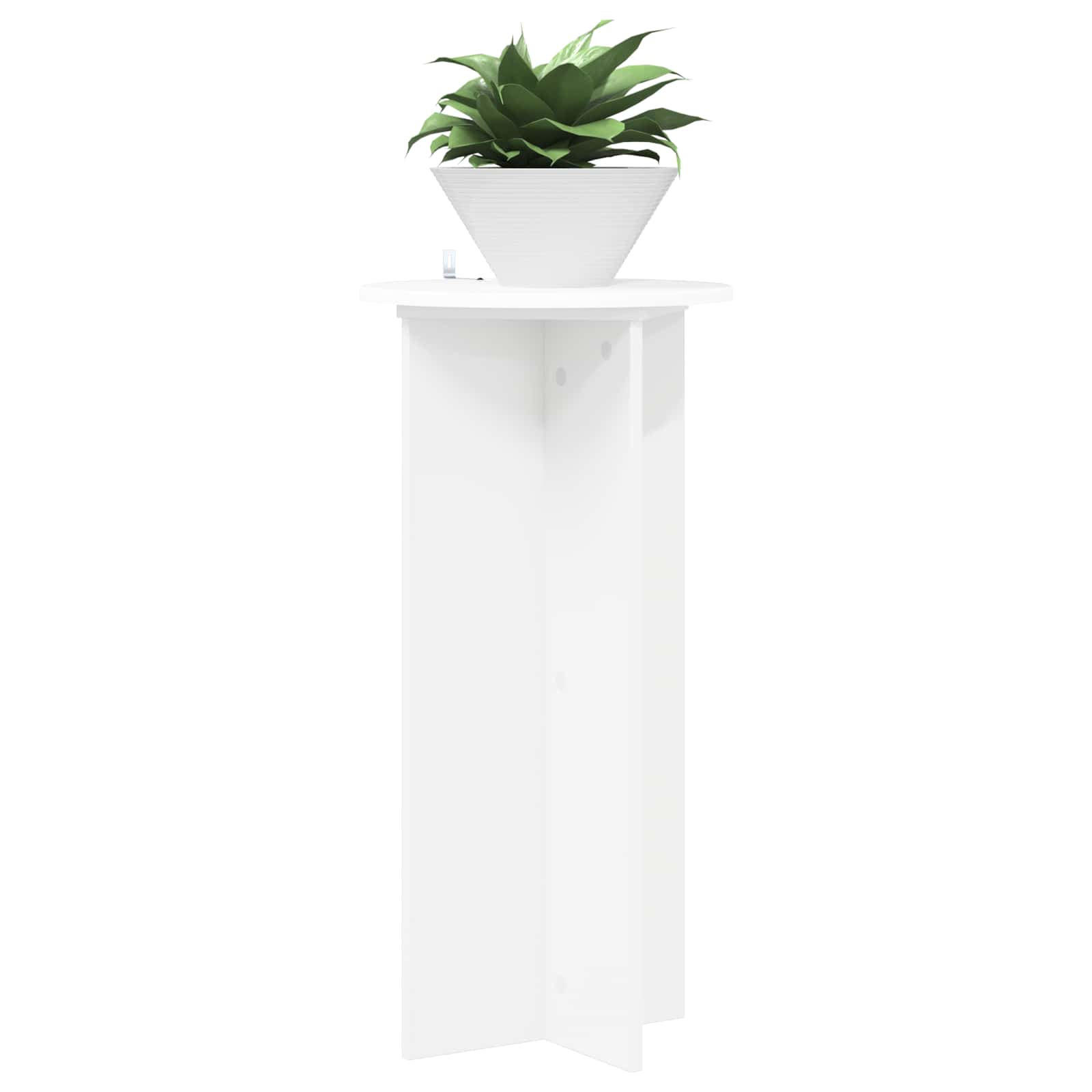 Stalak za biljke 2 pcs Bijela Ø40 x 80 cm Konstruirano drvo