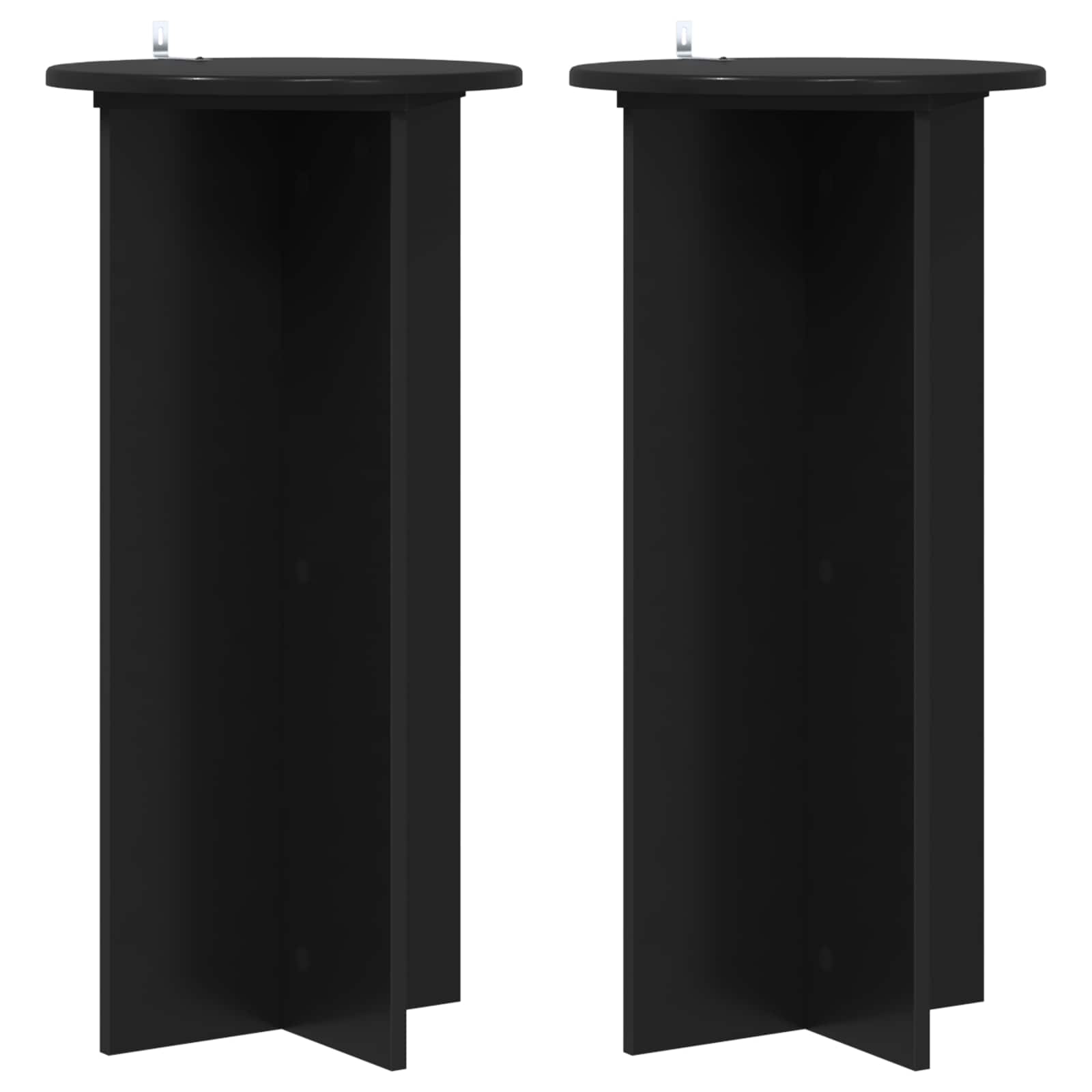 Stalak za biljke 2 pcs Crna 40 x 40 x 80 cm Konstruirano drvo
