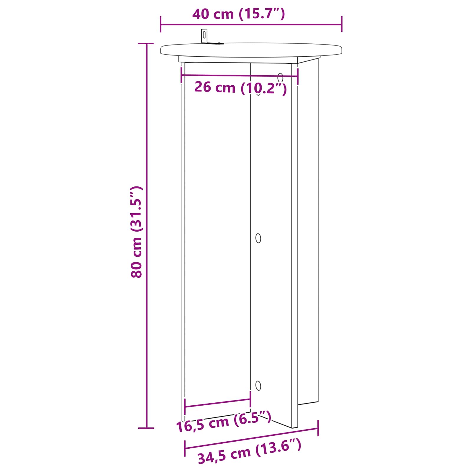 Stalak za biljke 2 pcs Crna 40 x 40 x 80 cm Konstruirano drvo