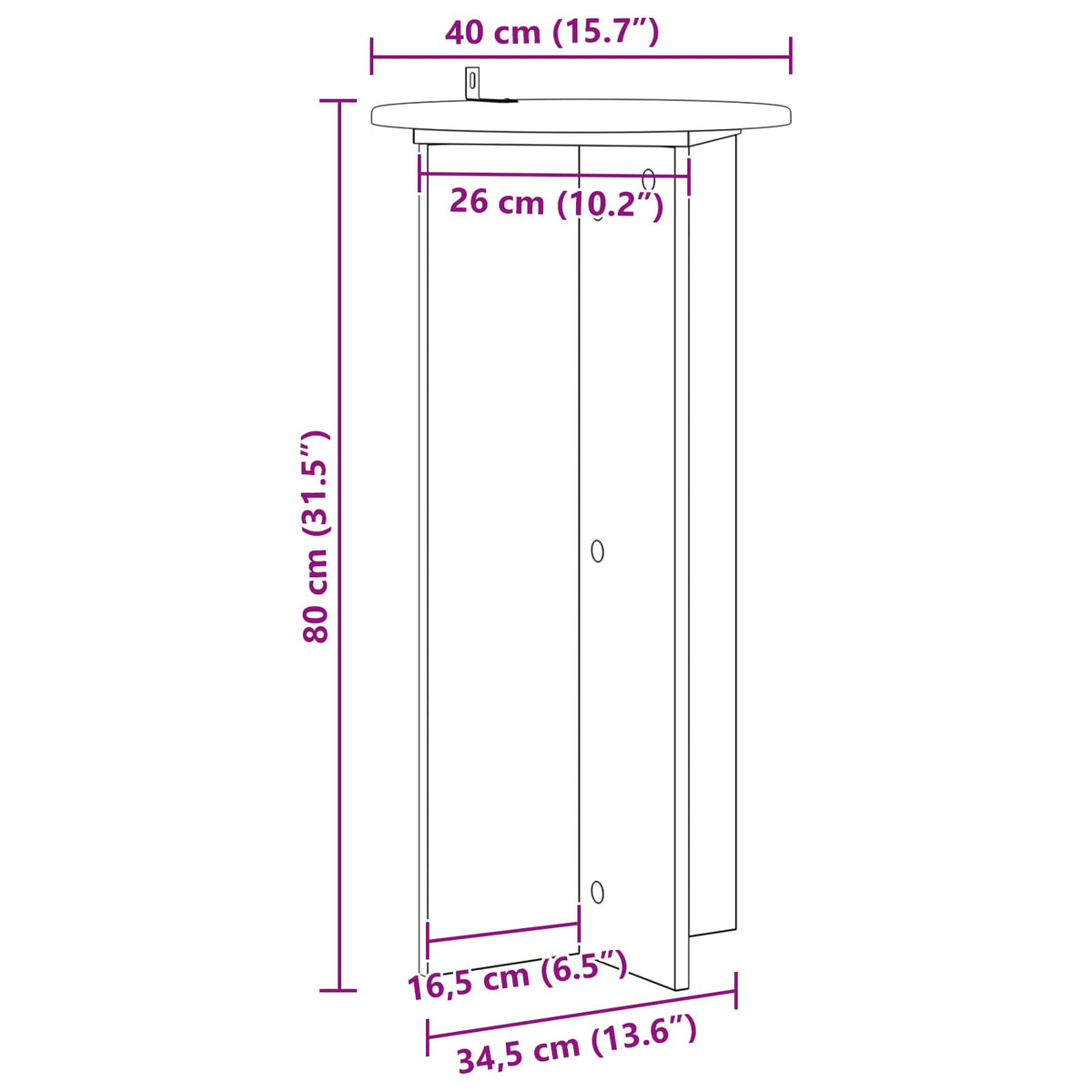 Stalak za biljke 2 pcs Hrast sonoma 40 x 40 x 80 cm