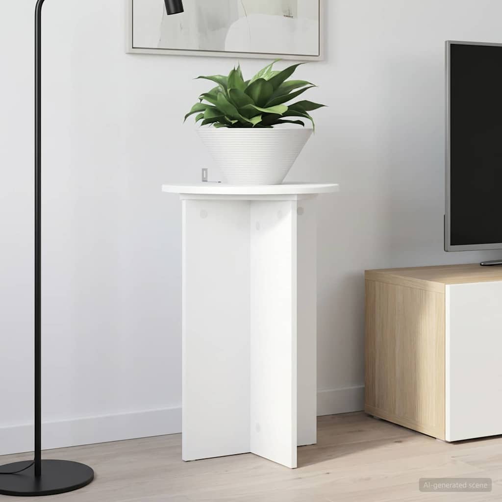 Stalak za biljke 2 pcs Bijela Ø40 x 60 cm Konstruirano drvo