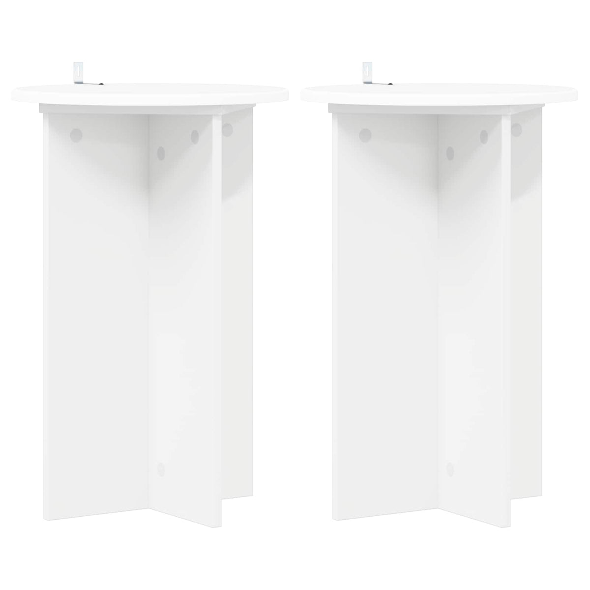 Stalak za biljke 2 pcs Bijela Ø40 x 60 cm Konstruirano drvo