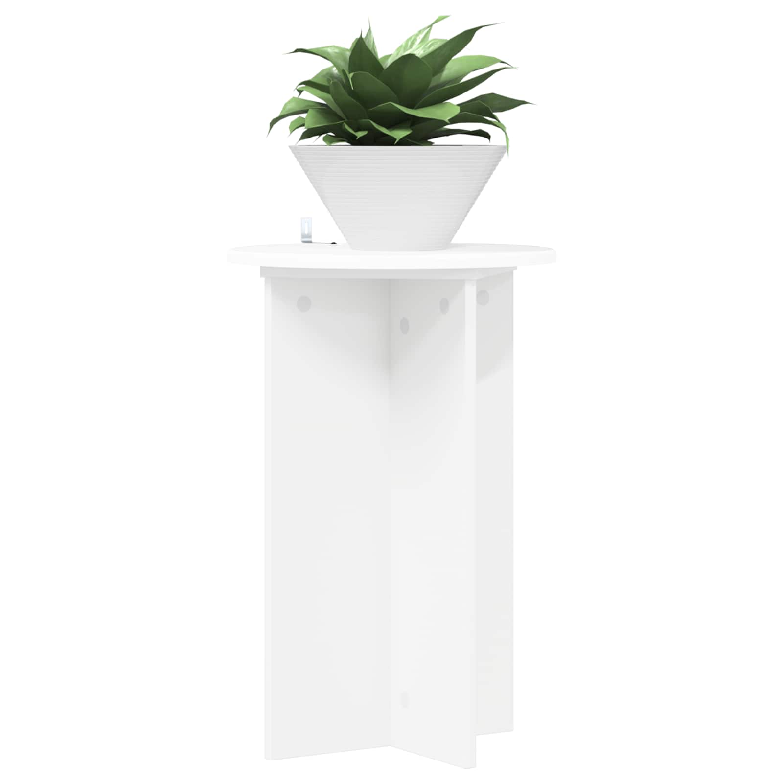 Stalak za biljke 2 pcs Bijela Ø40 x 60 cm Konstruirano drvo