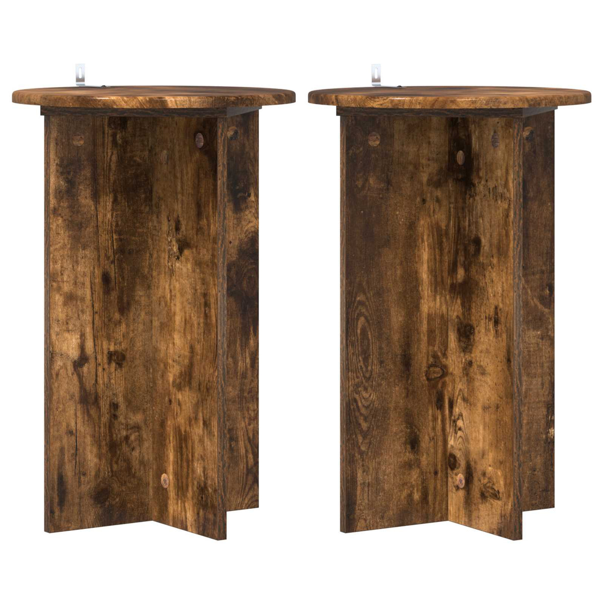 Stalak za biljke 2 pcs Dimljeni hrast Ø40 x 60 cm