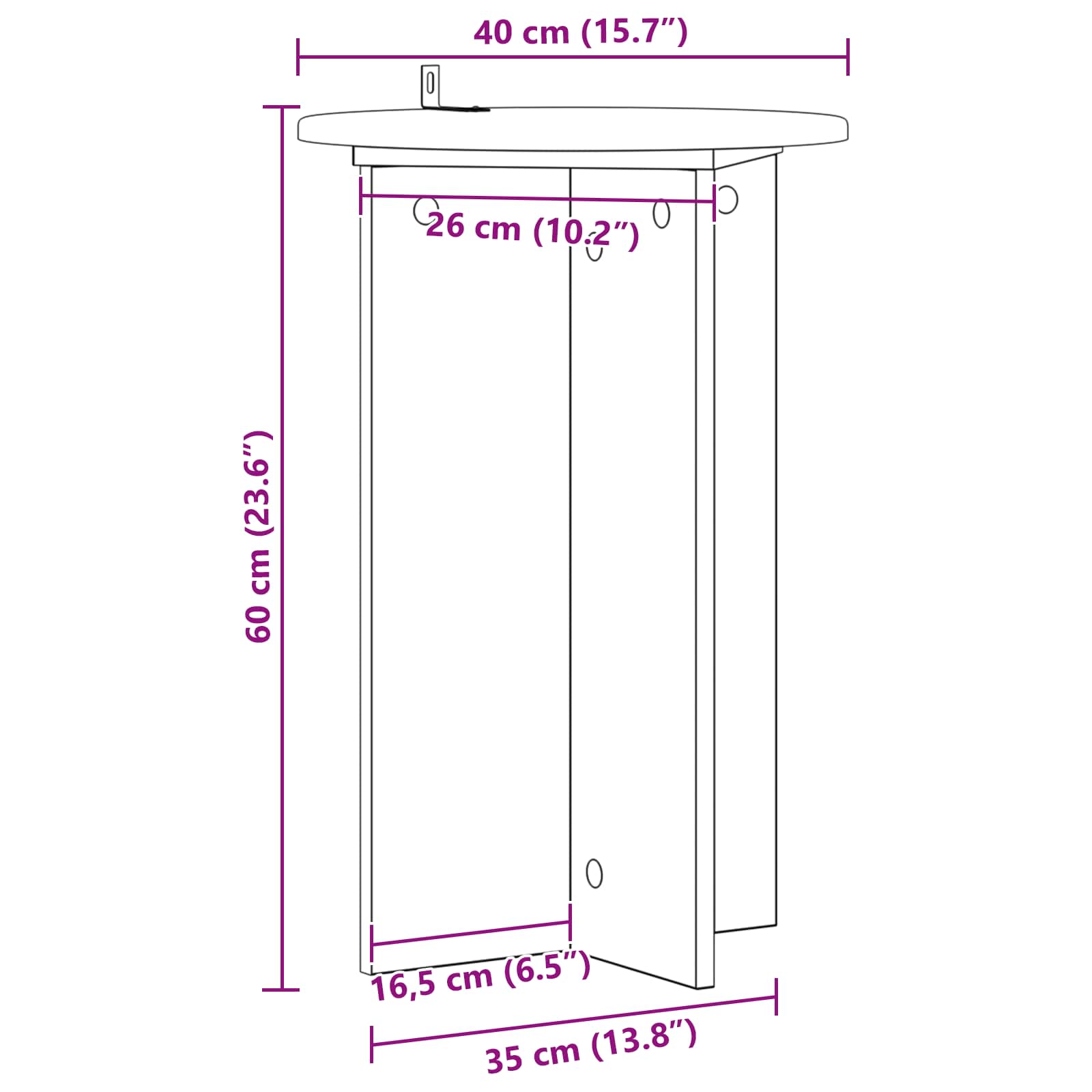 Stalak za biljke 2 pcs Staro drvo Ø40 x 60 cm Konstruirano drvo