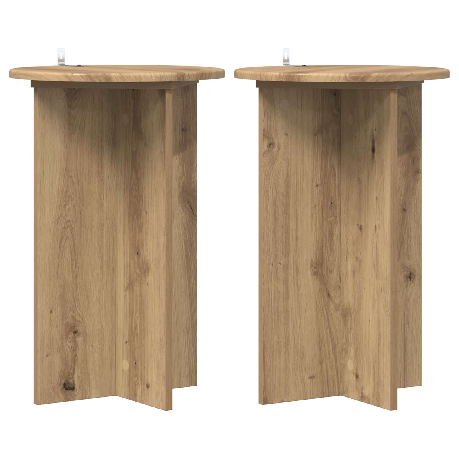 Stalak za biljke 2 pcs Hrast artisan Ø40 x 60 cm
