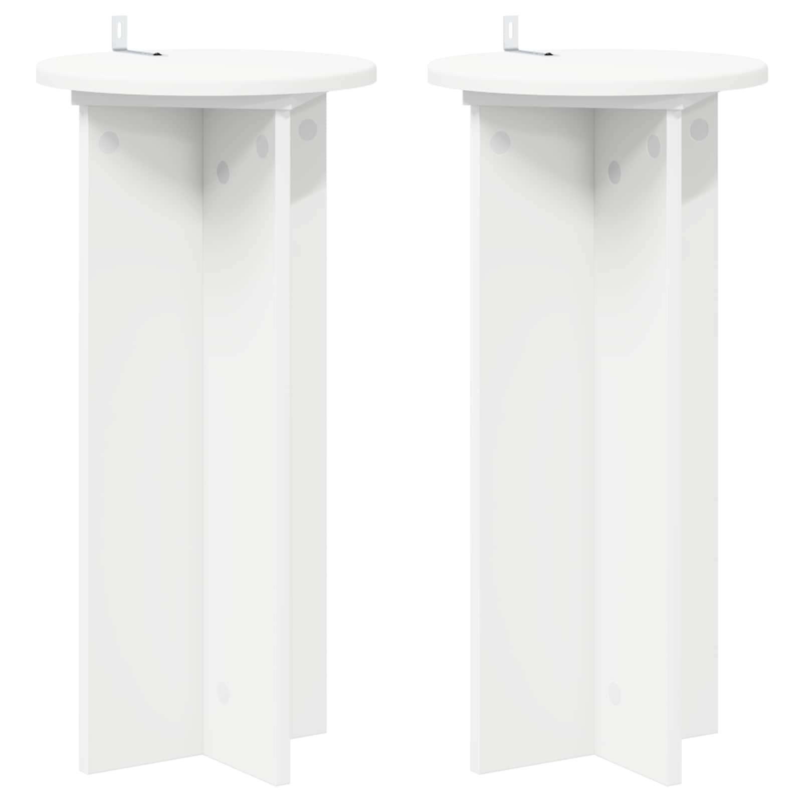 Stalak za biljke 2 pcs Bijela Ø29,5 x 60 cm Konstruirano drvo