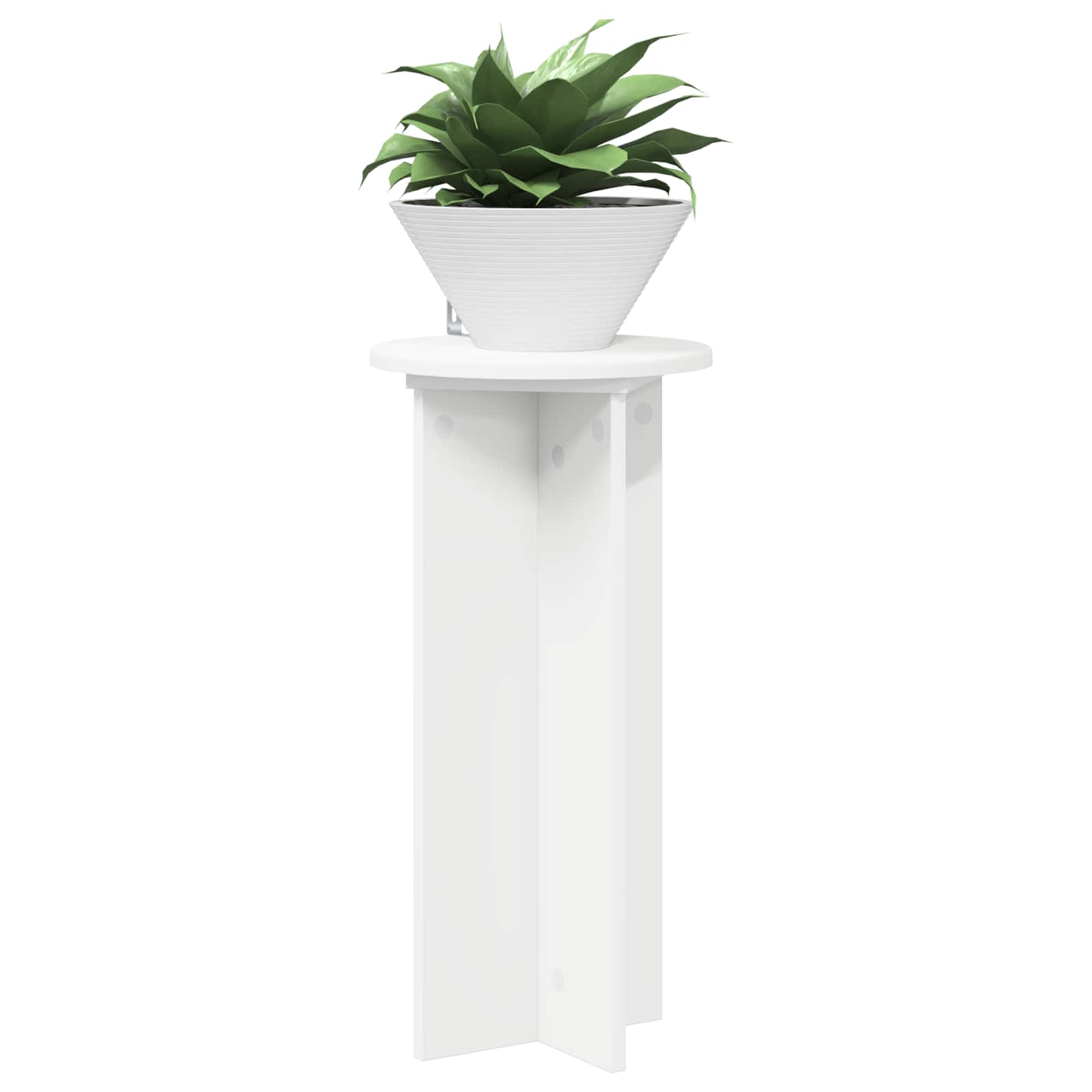 Stalak za biljke 2 pcs Bijela Ø29,5 x 60 cm Konstruirano drvo