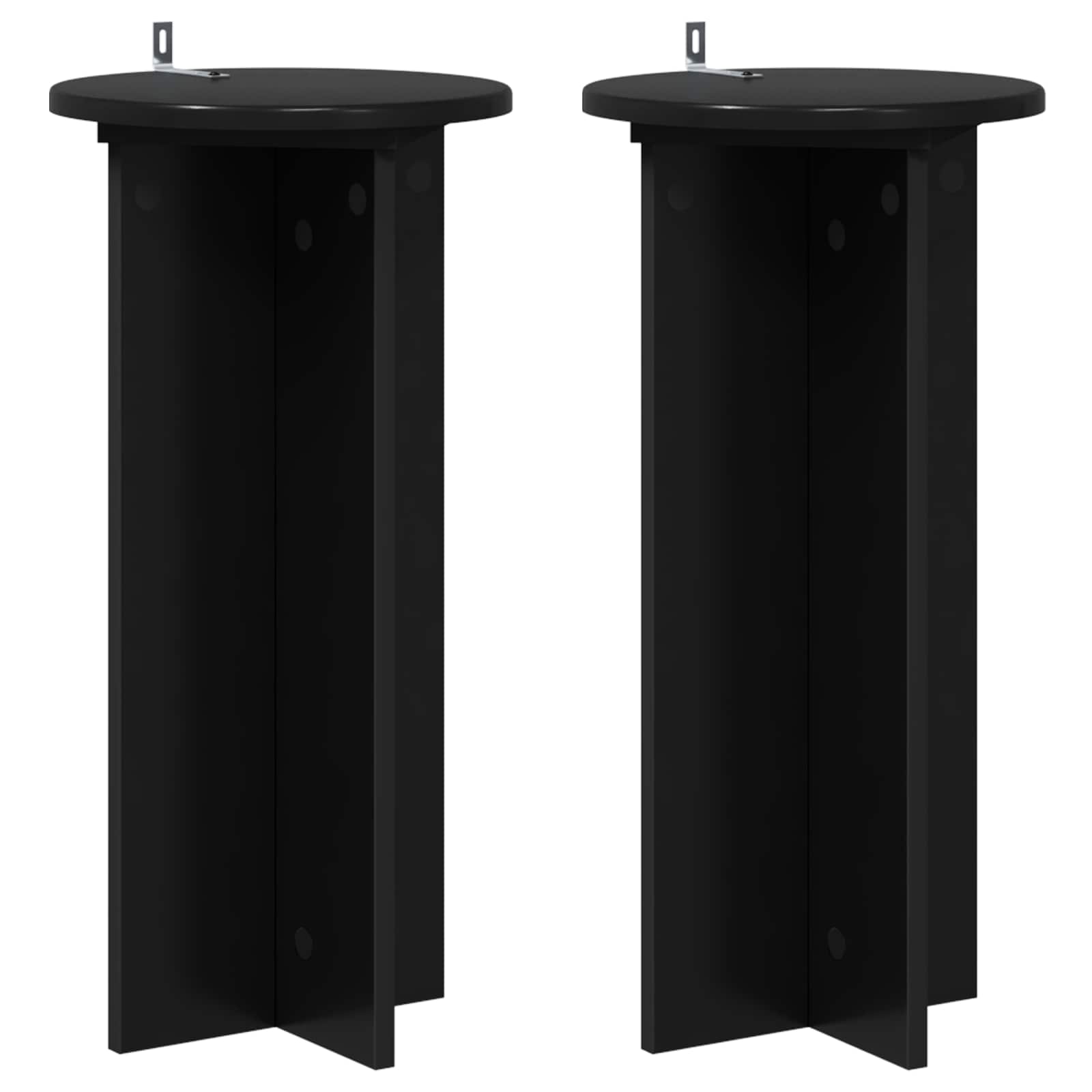 Stalak za biljke 2 pcs Crna 29,5 x 29,5 x 60 cm