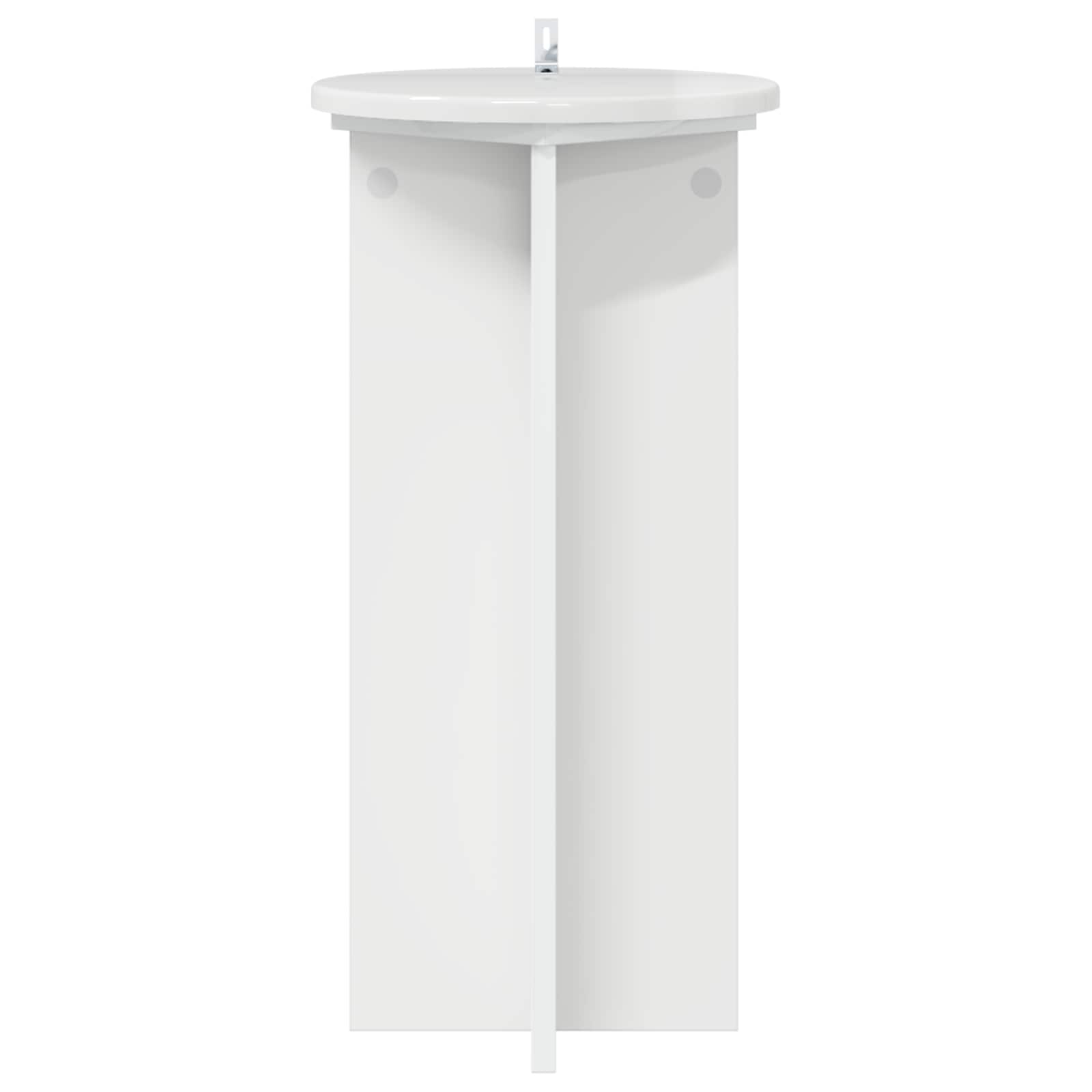 Stalak za biljke 2 pcs Bijela visokog sjaja 29,5 x 29,5 x 60 cm