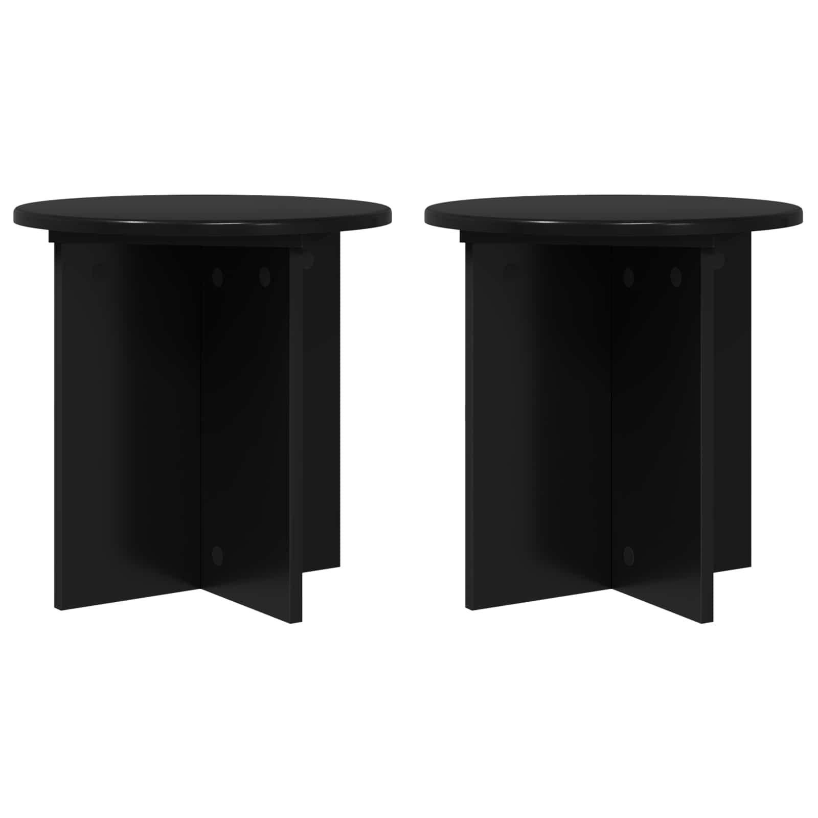 Stalak za biljke 2 pcs Crna 40 x 40 x 40 cm Konstruirano drvo