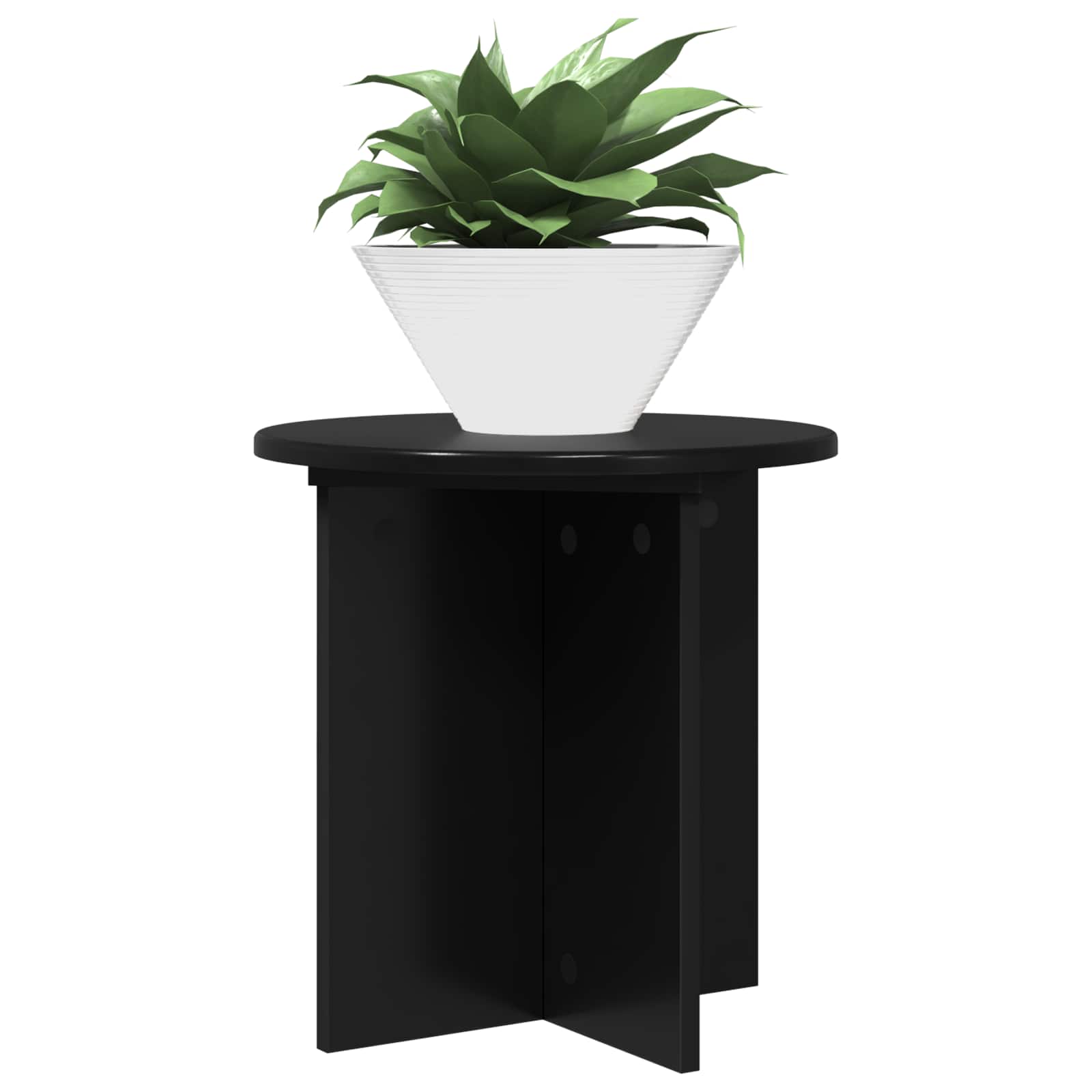 Stalak za biljke 2 pcs Crna 40 x 40 x 40 cm Konstruirano drvo