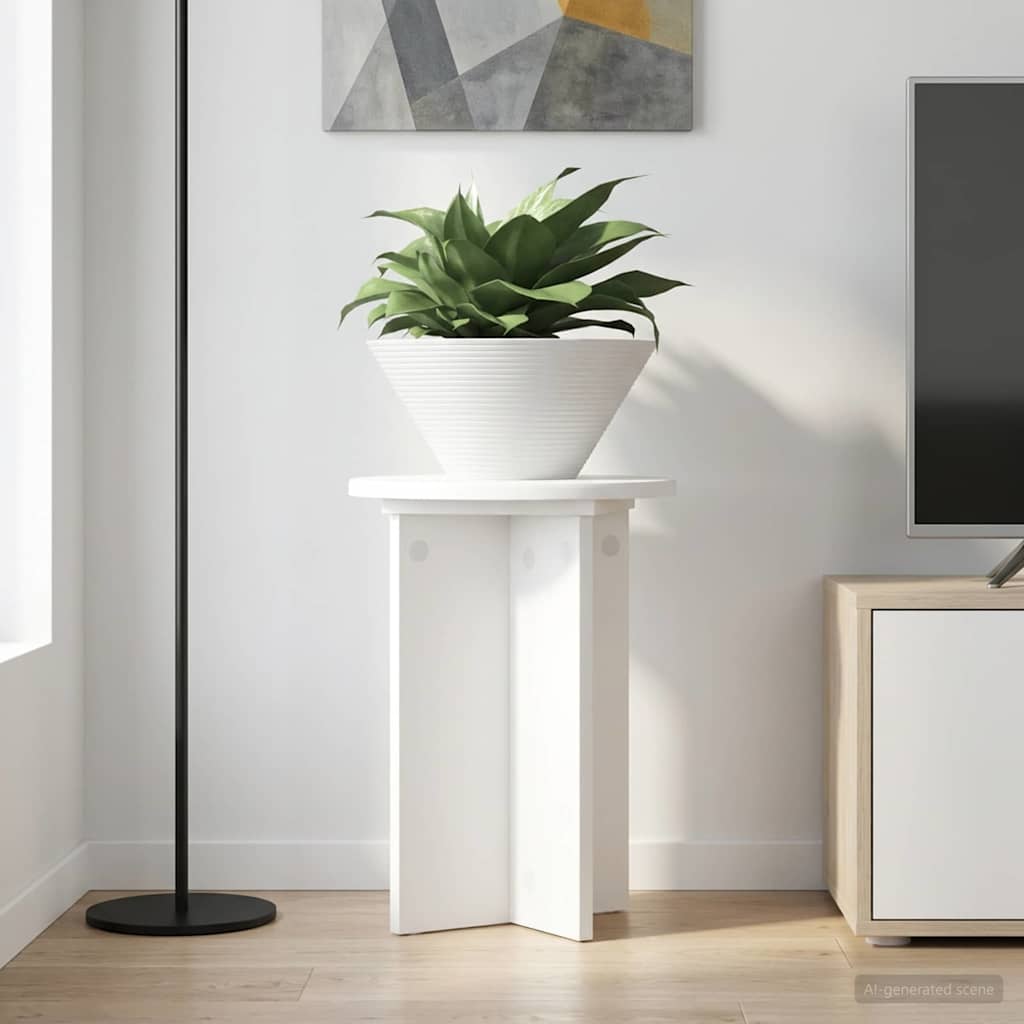 Stalak za biljke 2 pcs Bijela Ø29,5 x 40 cm Konstruirano drvo
