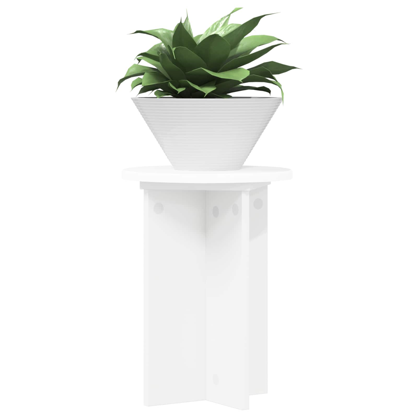 Stalak za biljke 2 pcs Bijela Ø29,5 x 40 cm Konstruirano drvo