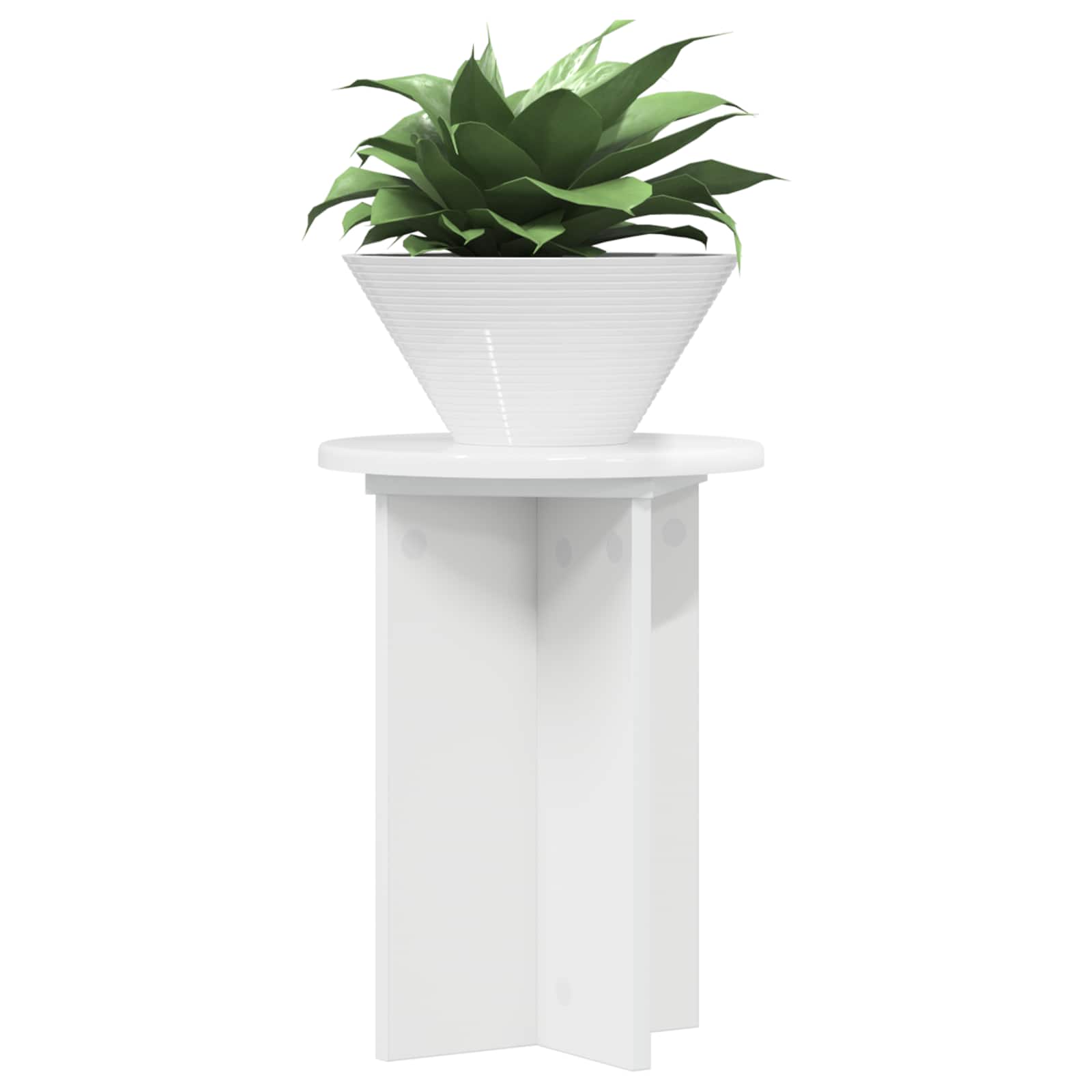 Stalak za biljke 2 pcs Bijela visokog sjaja Ø29,5 x 40 cm