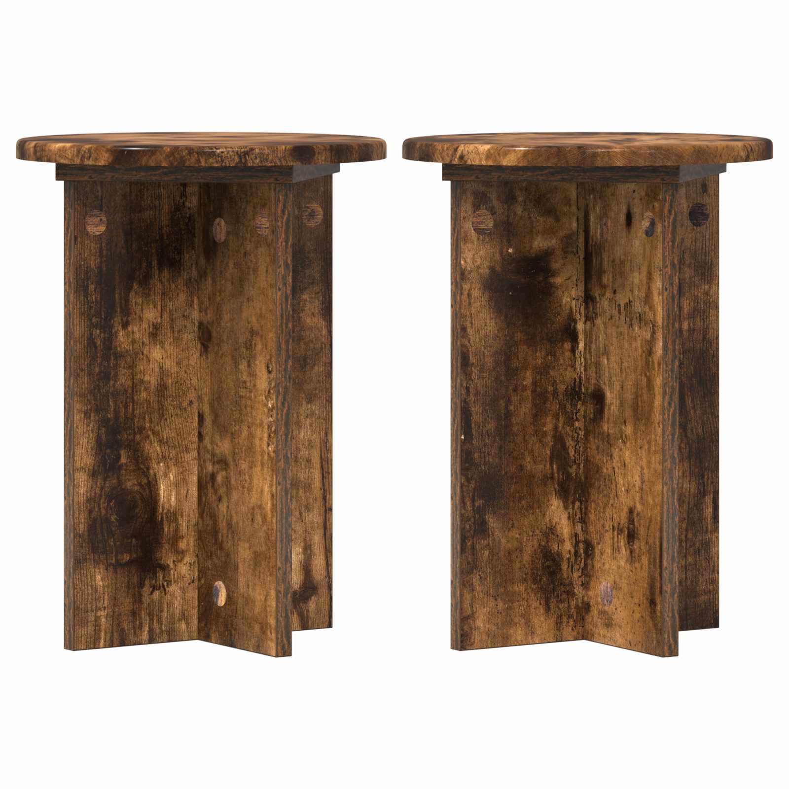 Stalak za biljke 2 pcs Dimljeni hrast Ø29,5 x 40 cm