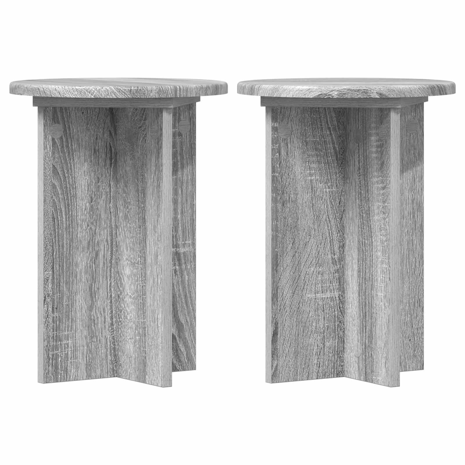 Stalak za biljke 2 pcs Siva sonoma Ø29,5 x 40 cm