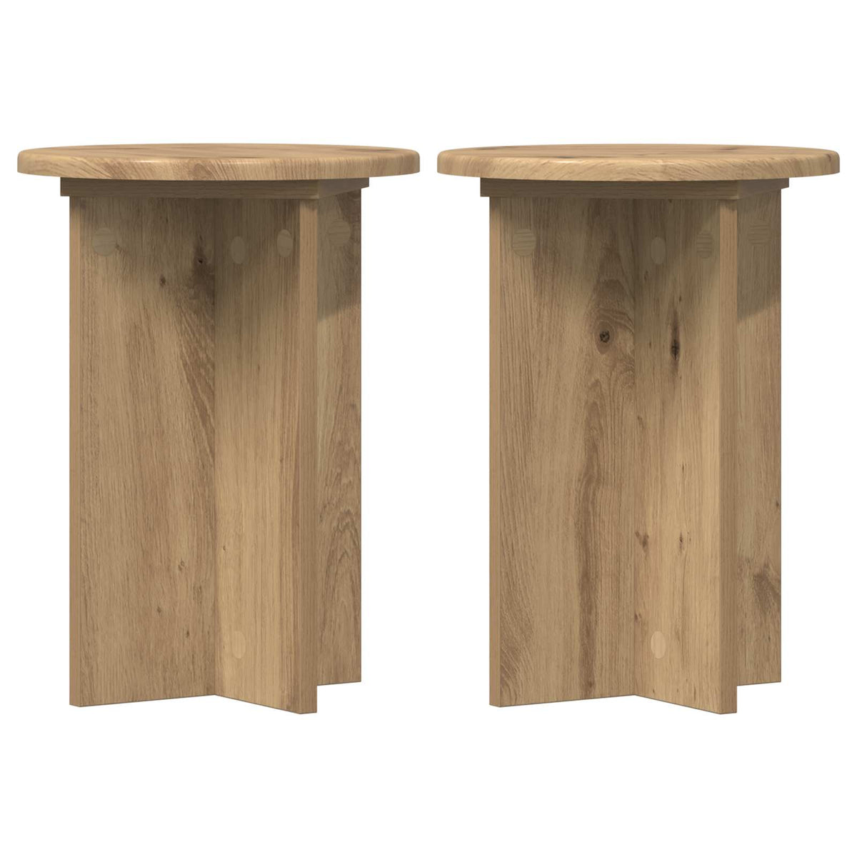 Stalak za biljke 2 pcs Hrast artisan Ø29,5 x 40 cm